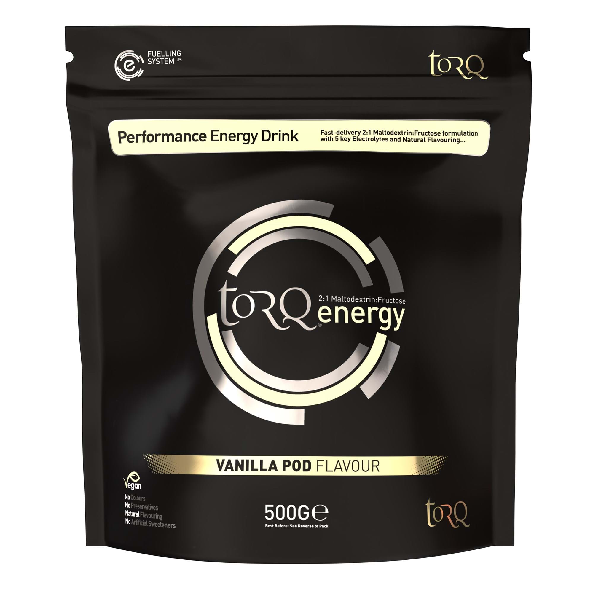 TORQ Natural Energy Drink Vanilla Pod / 500g