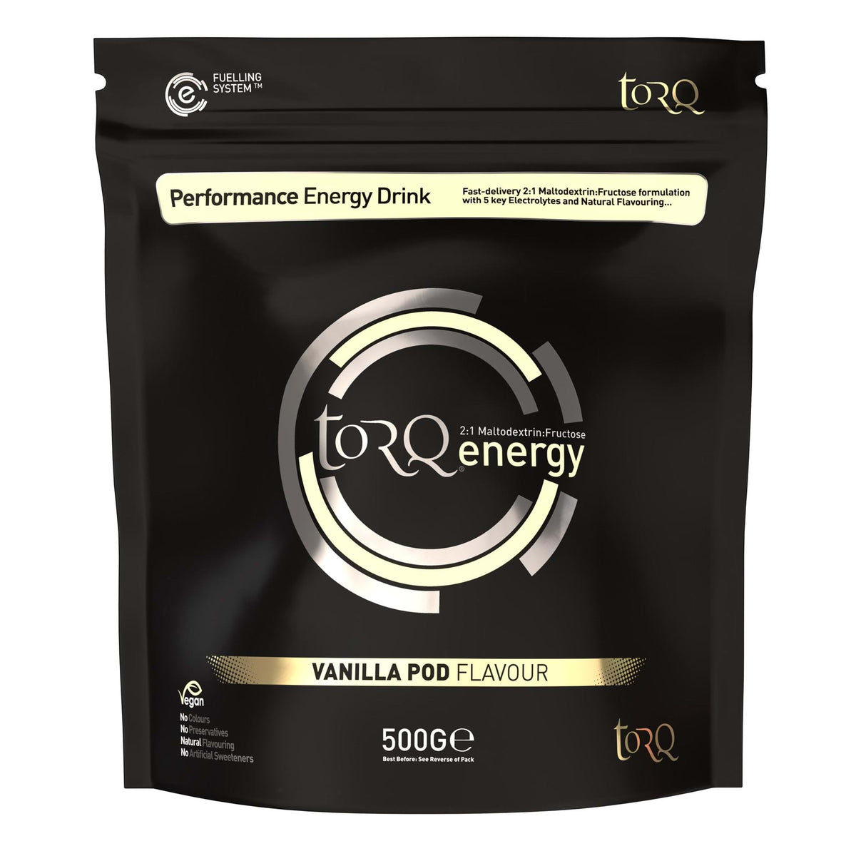 TORQ Natural Energy Drink Vanilla Pod / 500g