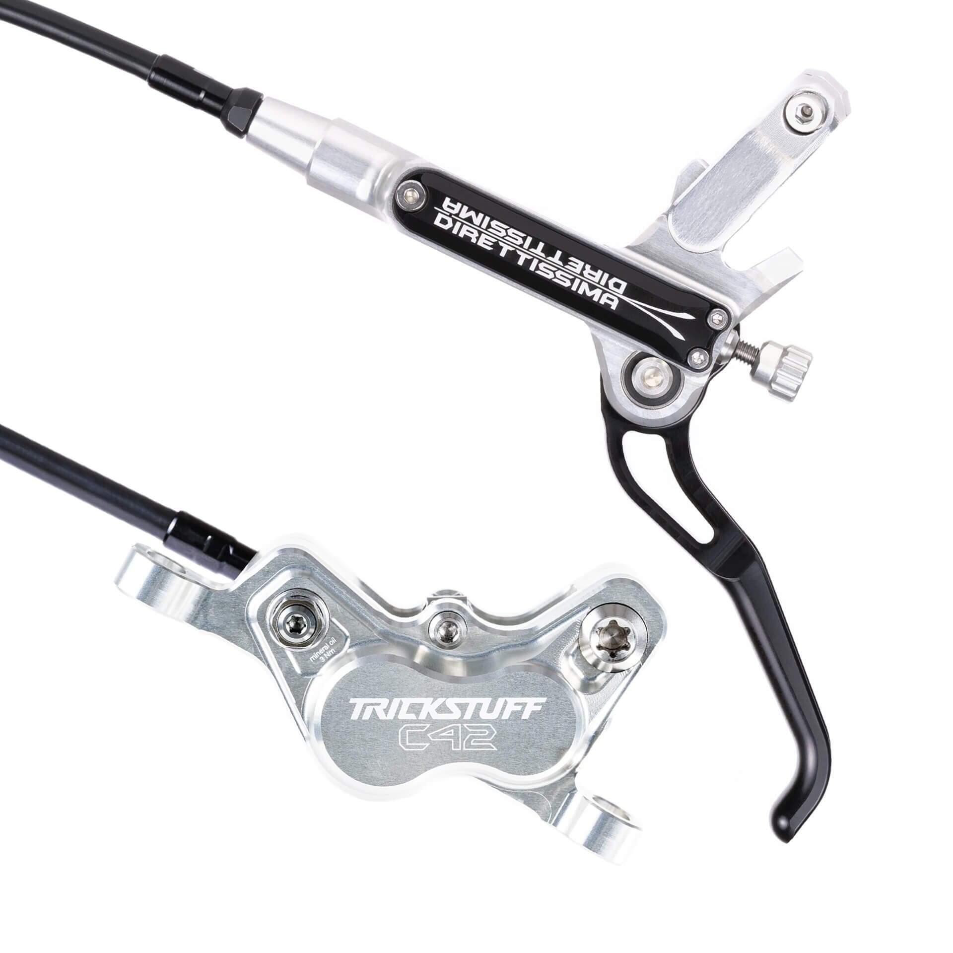 Trickstuff Direttissima Disc Brake Set Silver/Black
