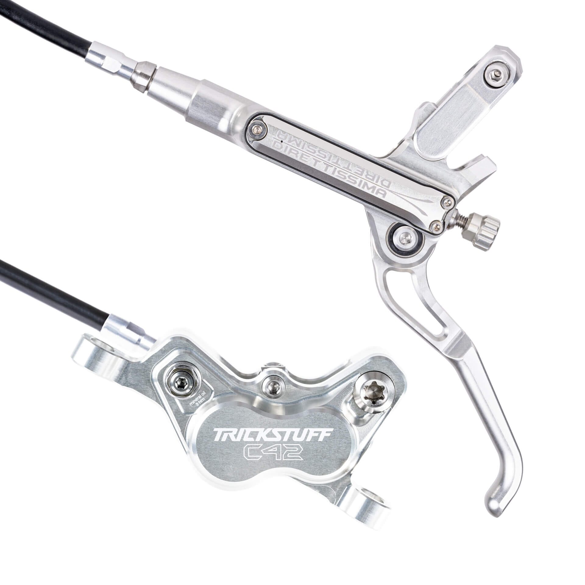 Trickstuff Direttissima Disc Brake Set Silver/Silver