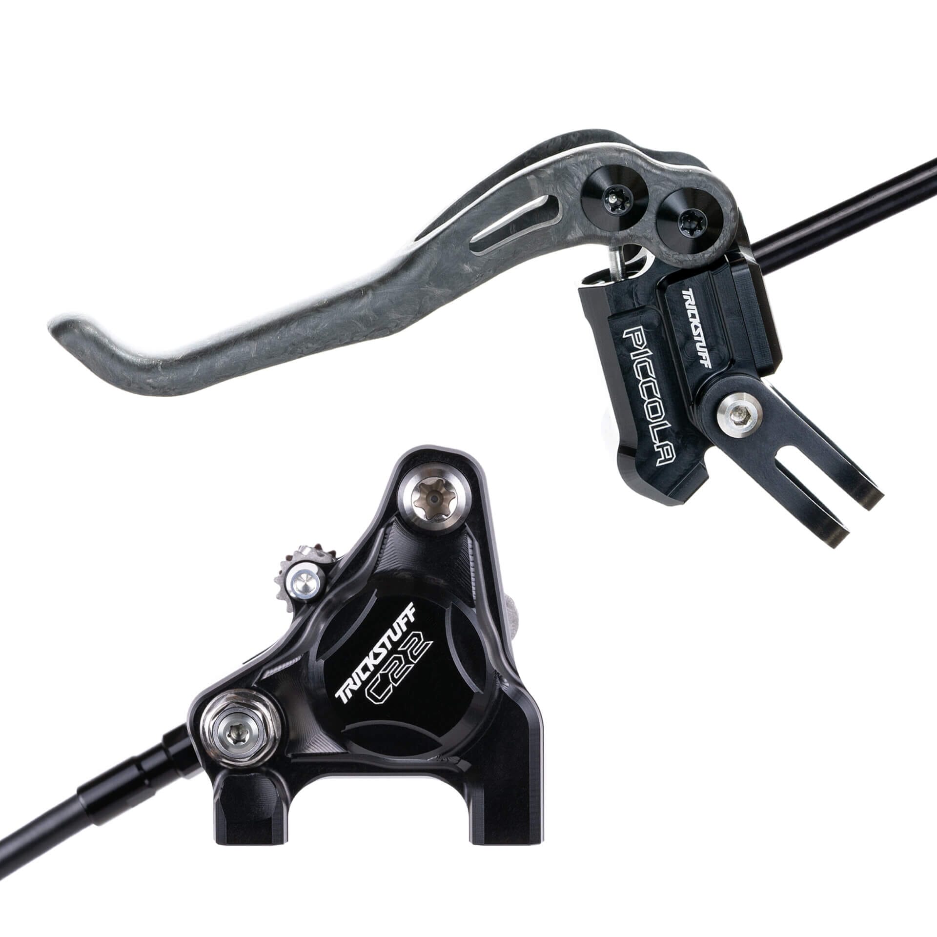 Trickstuff Piccola Disc Brake Set Black/Black / Flat Mount