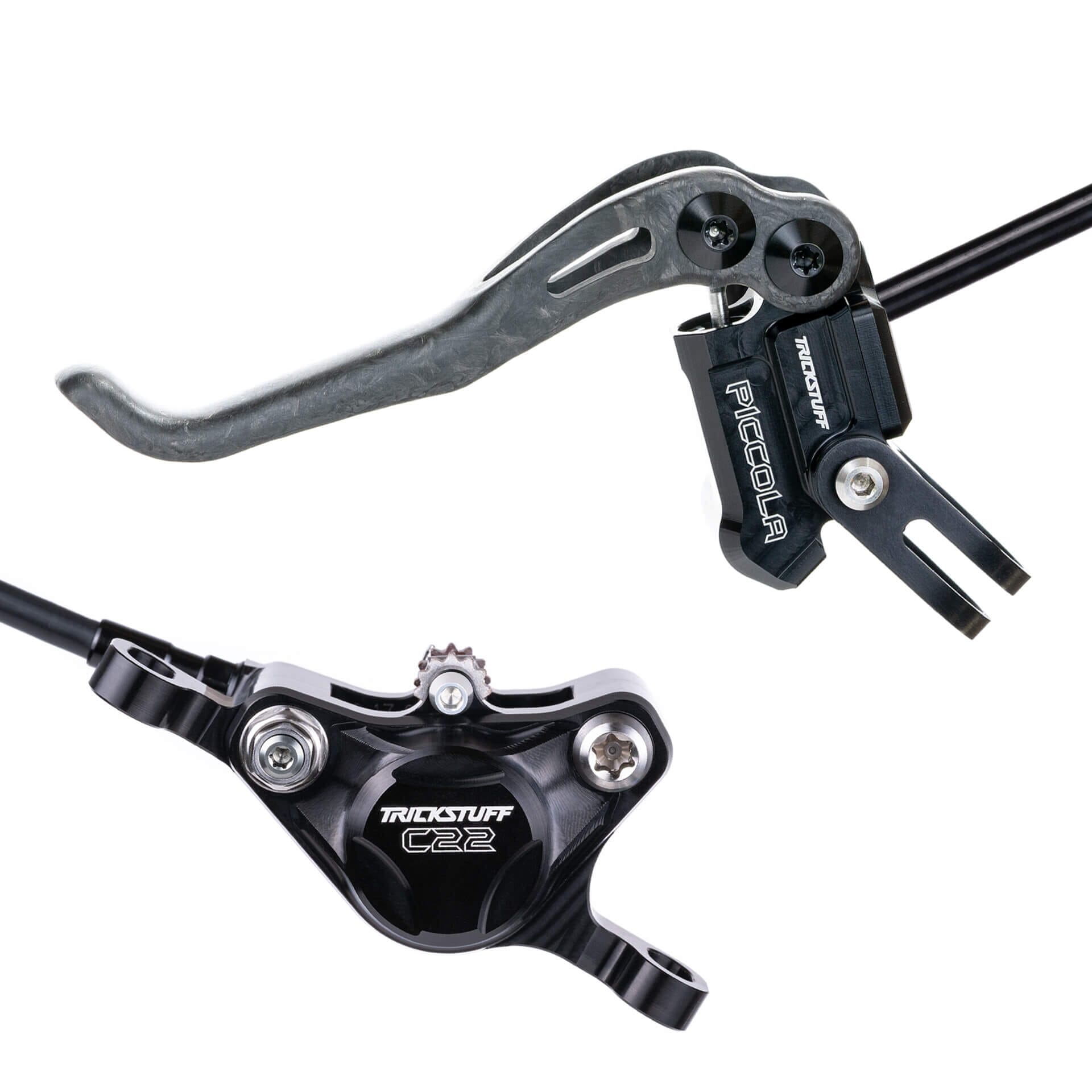 Trickstuff Piccola Disc Brake Set Black/Black / Post Mount 6/7/8