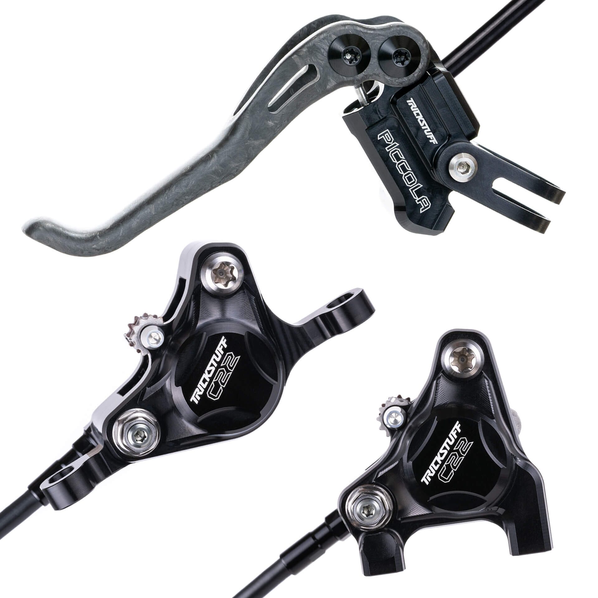 Trickstuff Piccola Disc Brake Set Black/Black / Post Mount/Flat Mount