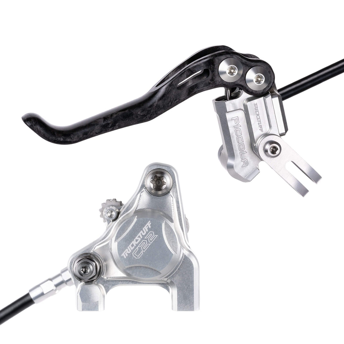 Trickstuff Piccola Disc Brake Set Silver/Silver / Flat Mount