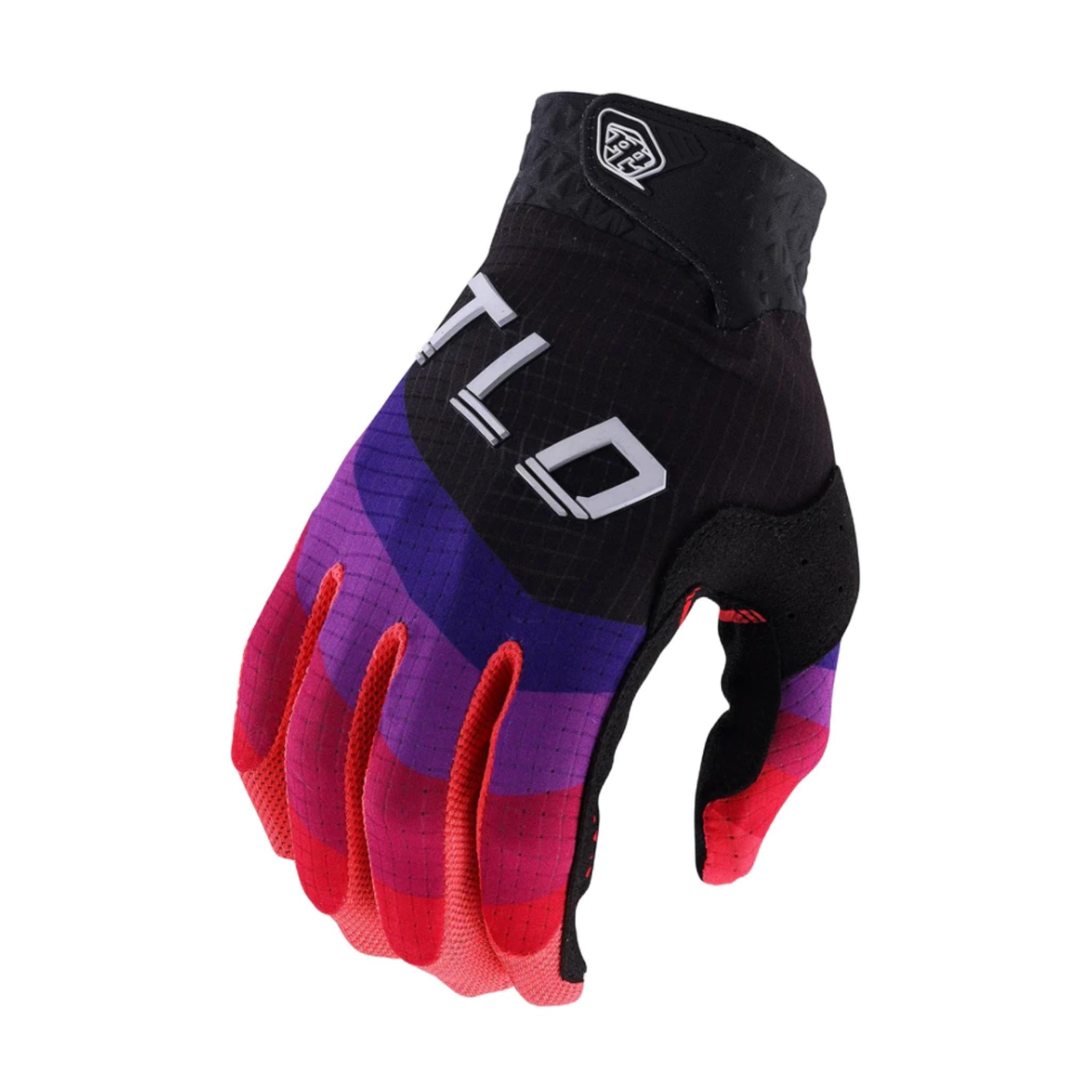 Troy Lee Designs Air Youth Gloves 2024 Reverb - Black/Glo Red / Y-L