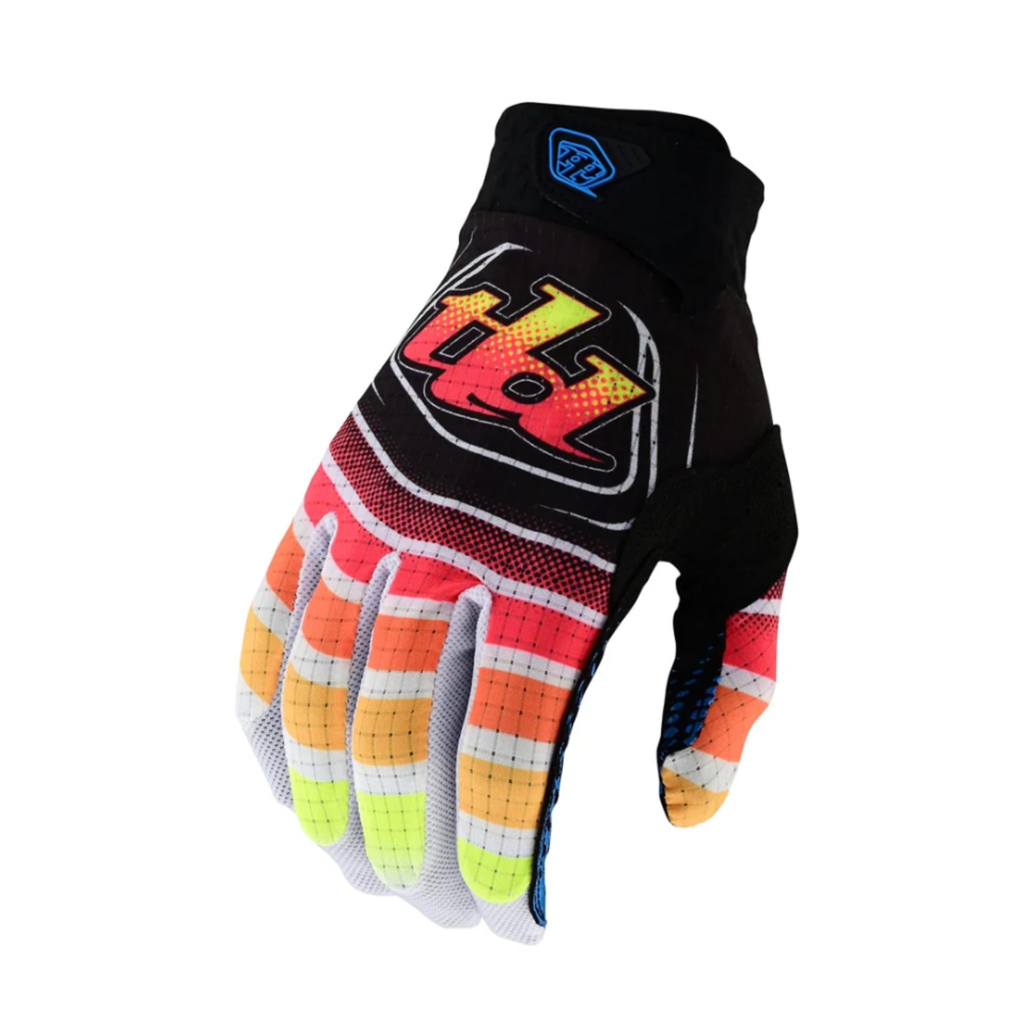 Troy Lee Designs Air Youth Gloves 2024 Wavez - Black/Multi / Y-L