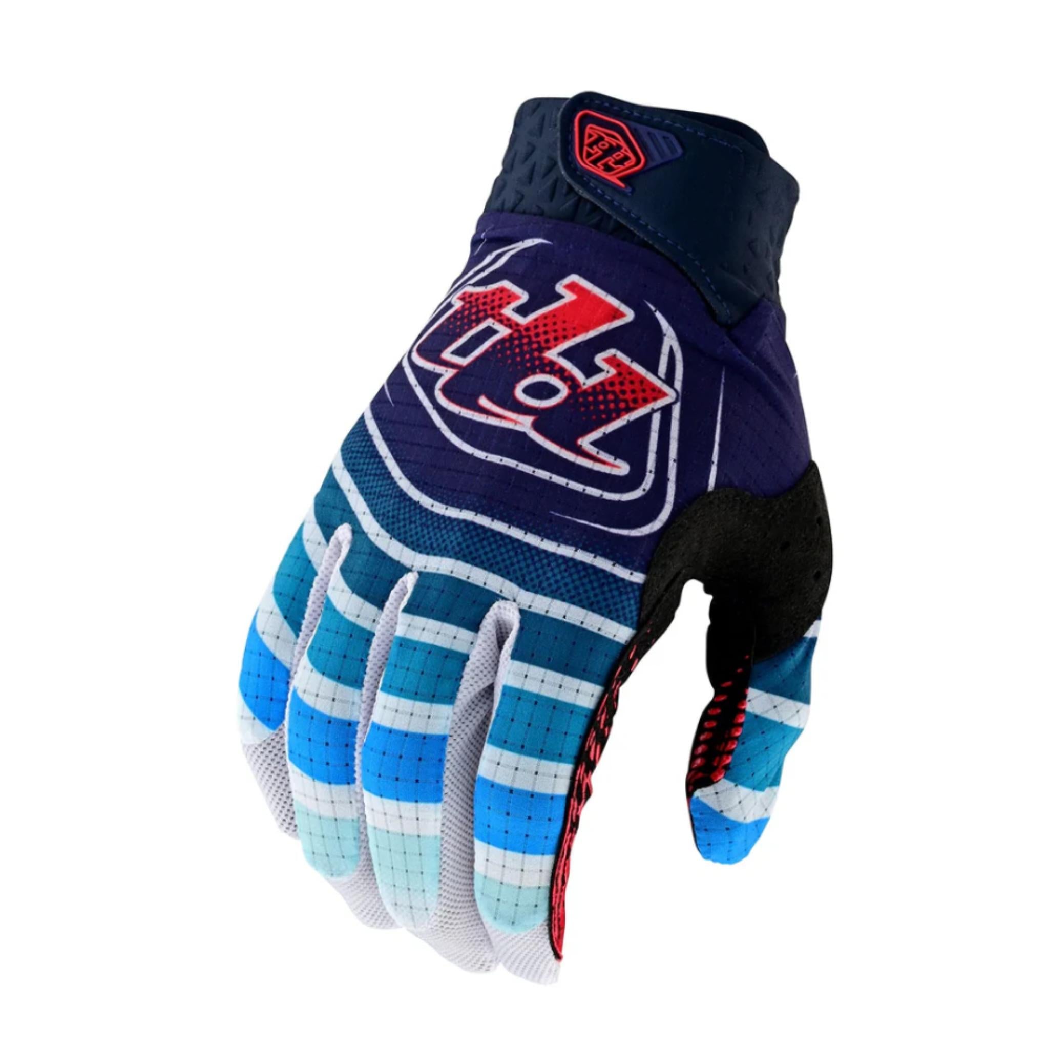 Troy Lee Designs Air Youth Gloves 2024 Wavez - Navy/Red / Y-L