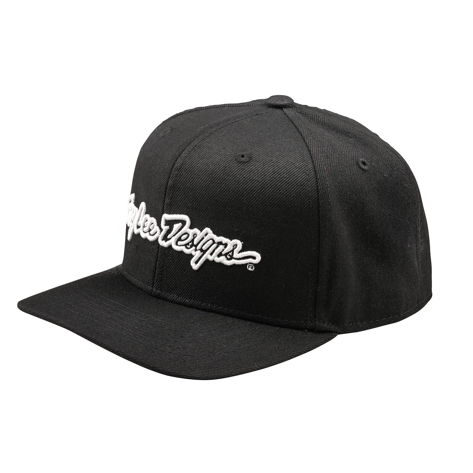 Troy Lee Designs Curved Bill Snapback Cap Signature Signature - Black / One Size
