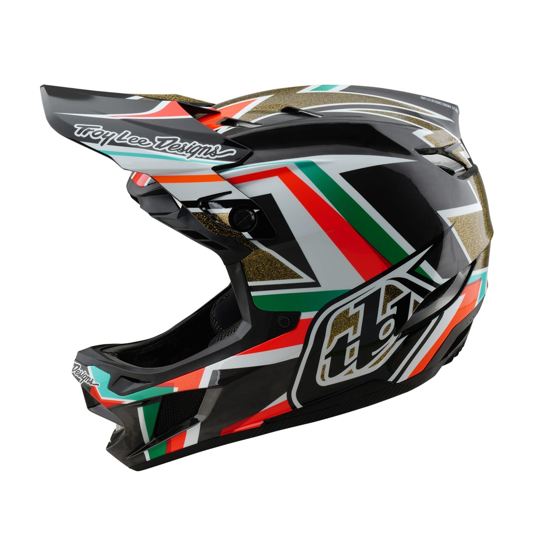Troy Lee Designs D4 Carbon Helmet Frames - Black/Gold / XXL