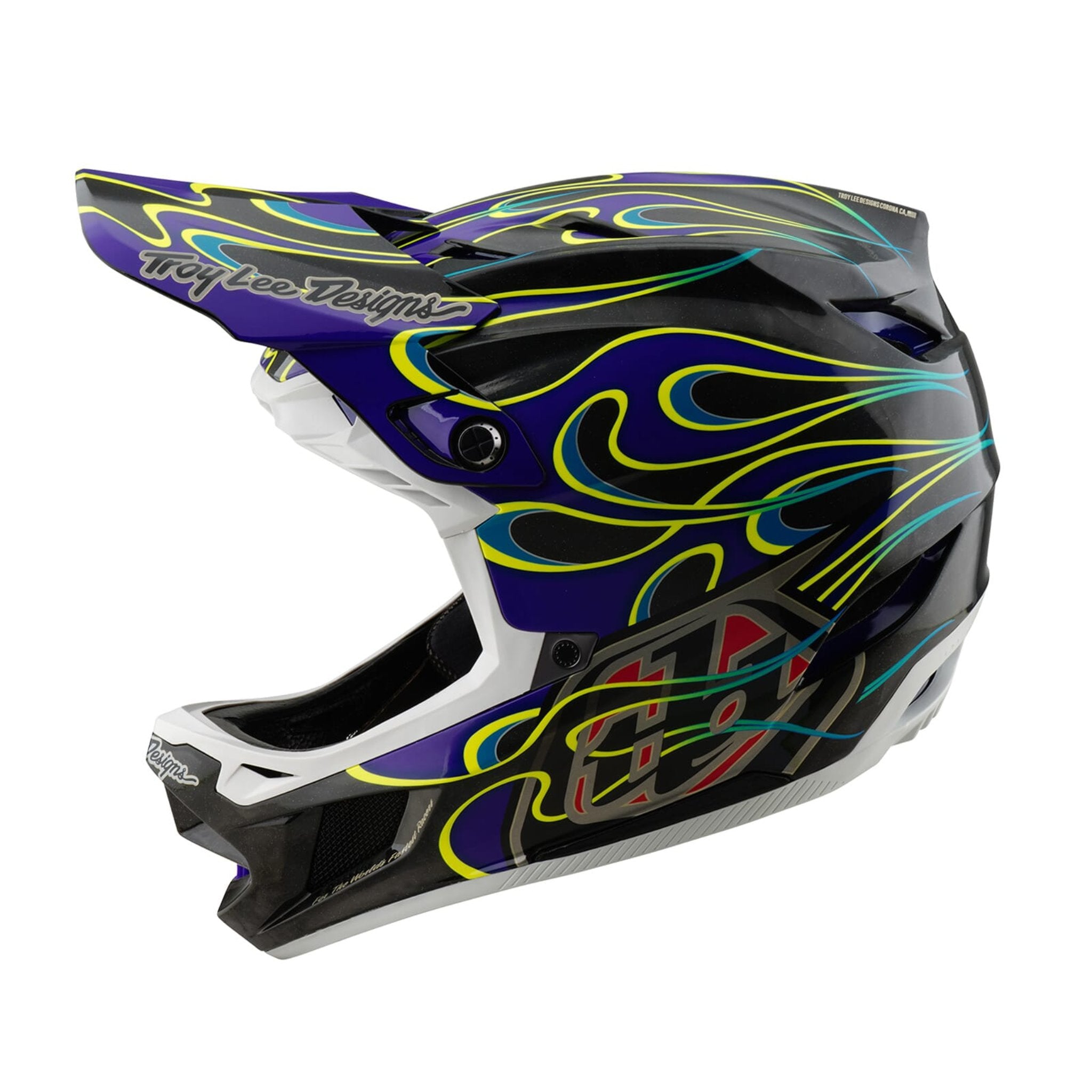 Troy Lee Designs D4 Carbon Helmet Torched - Black/Purple / XXL