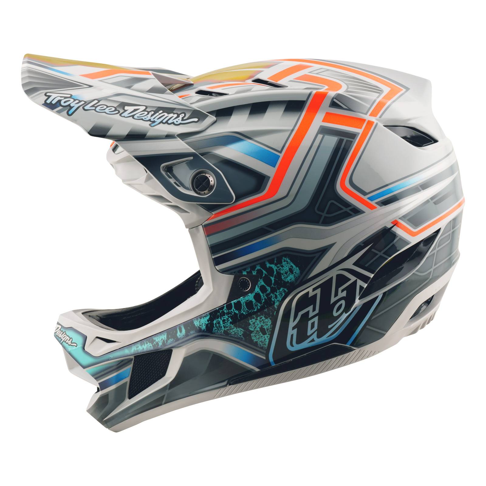 Troy Lee Designs D4 Composite Helmet Lowrider - Gray / XS