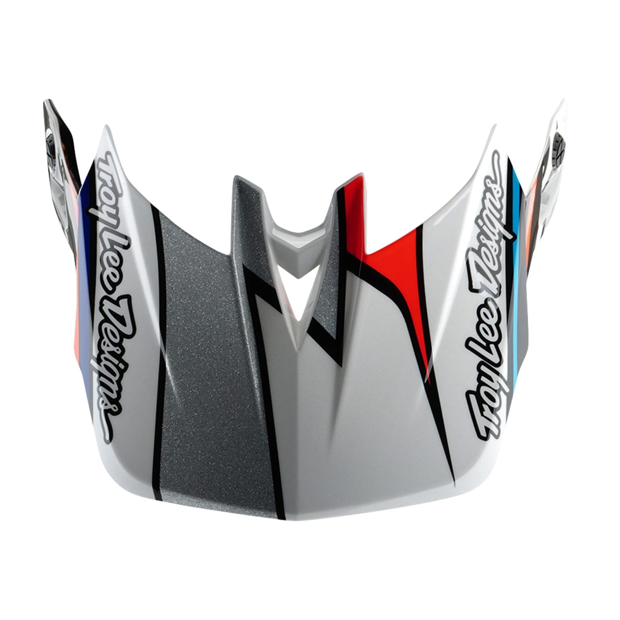 Troy Lee Designs D4 Helmet Replacement Visor Frames - White/Silver