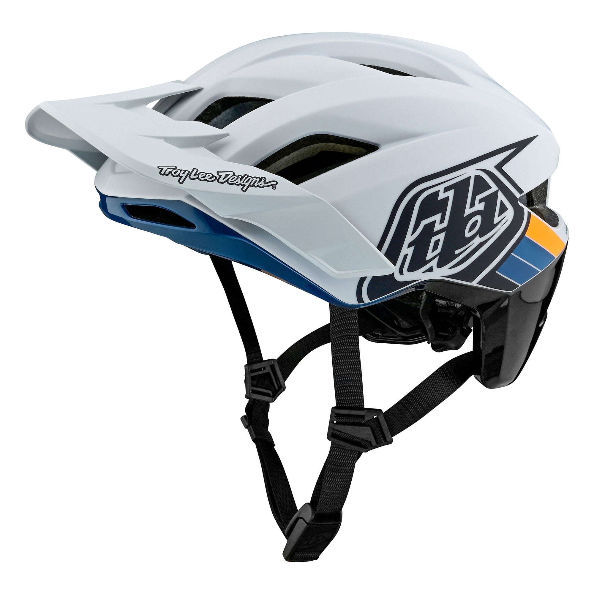 Troy Lee Designs Flowline SE MIPS Helmet Badge - Light Grey/Charcoal / M/L