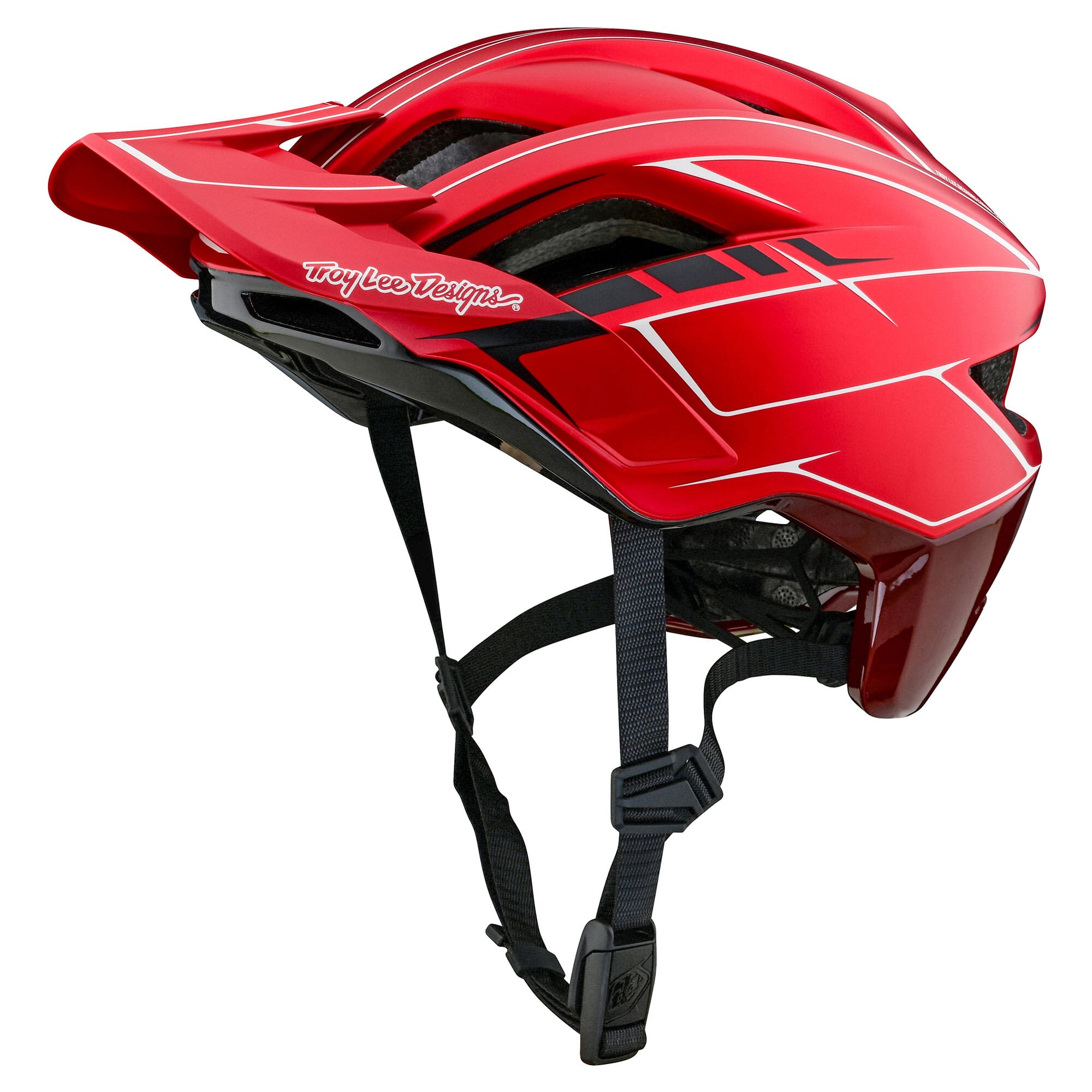 Troy Lee Designs Flowline SE MIPS Helmet Pinstripe - Red / M/L