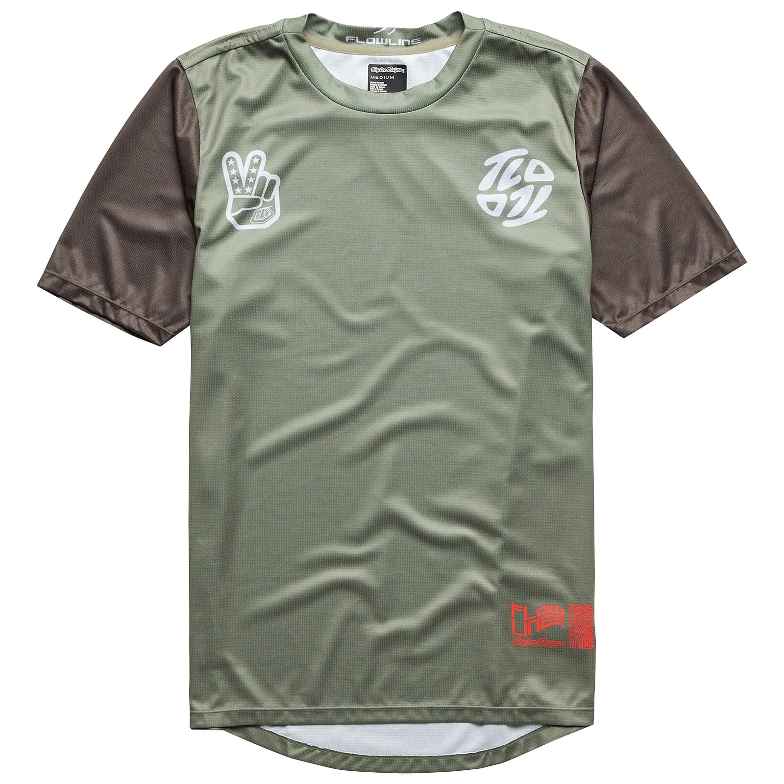 Troy Lee Designs Flowline SS Jersey Flipped - Olive / XXL