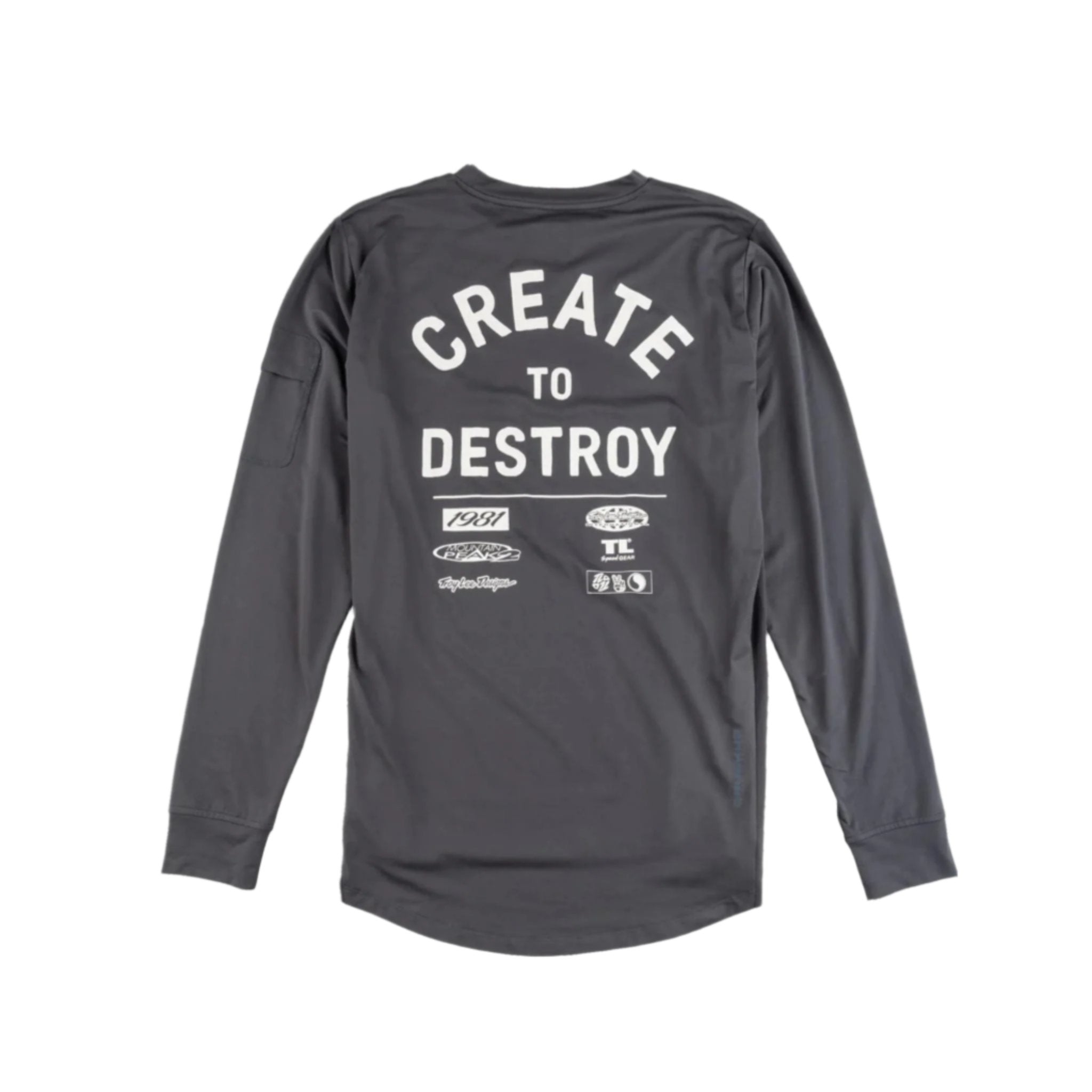 Troy Lee Designs Ruckus LS Ride Tee Destroy - Carbon / S