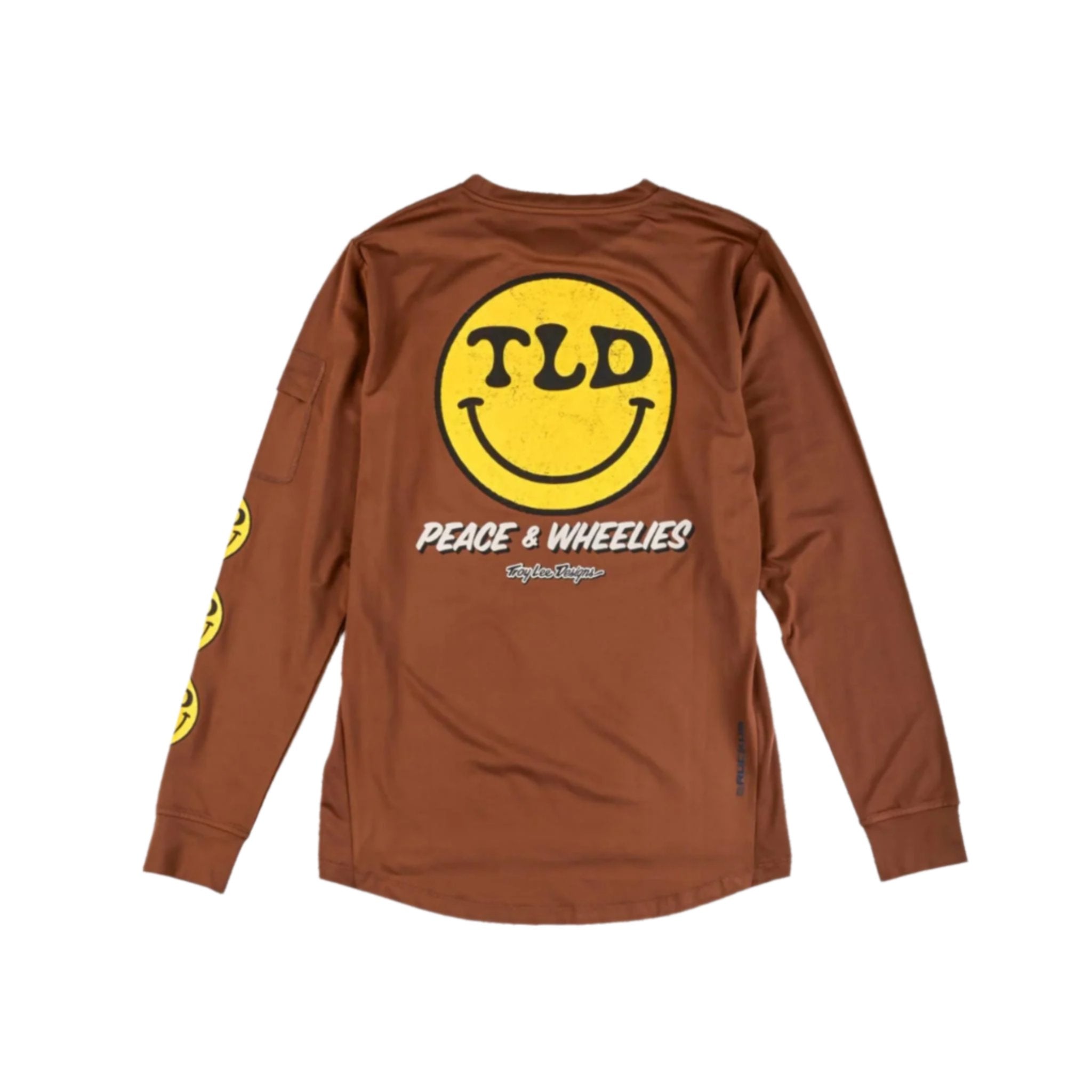 Troy Lee Designs Ruckus LS Ride Tee Wheelies - Chocolate / S