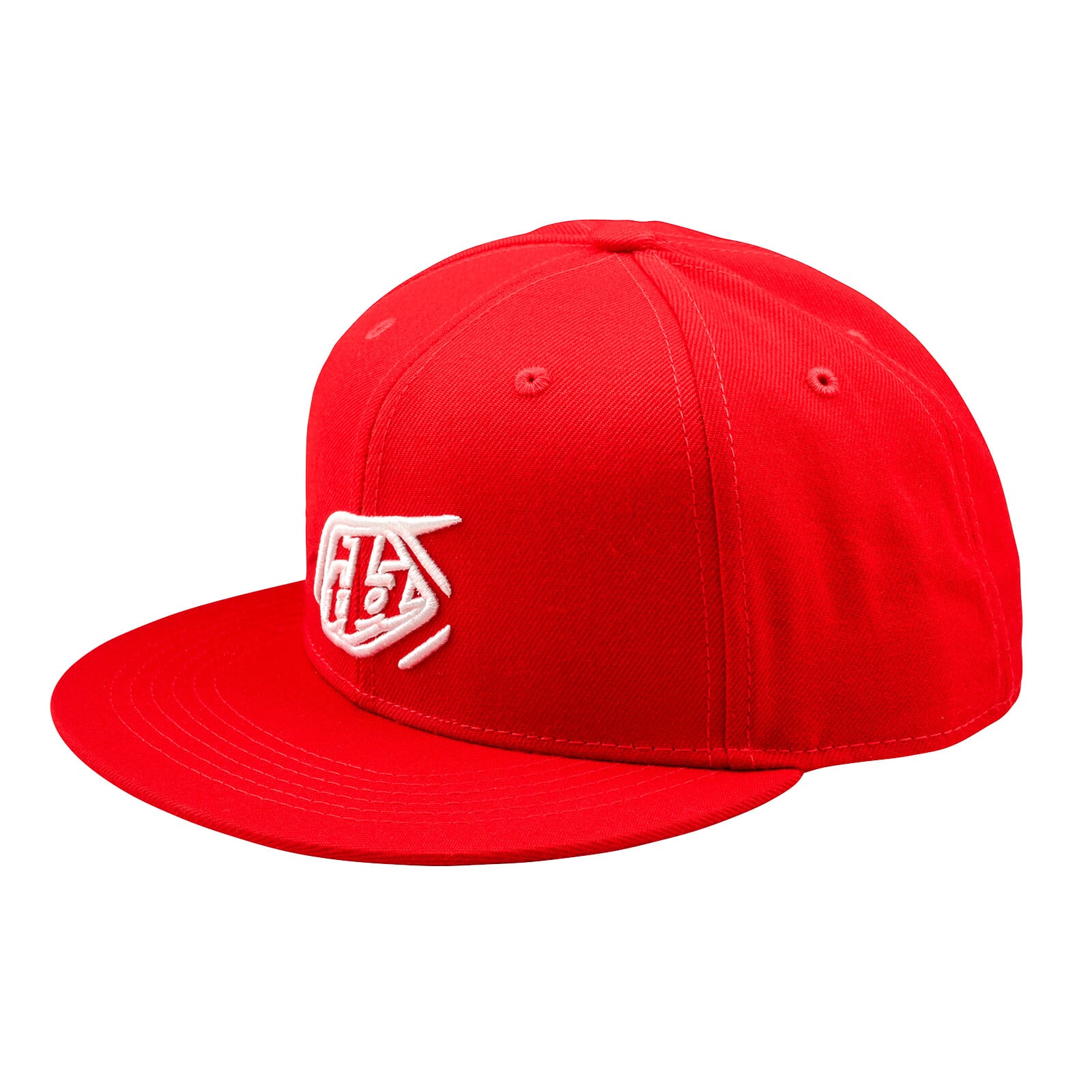 Troy Lee Designs Signature Flat Bill Snapback Cap Team Red / One Size