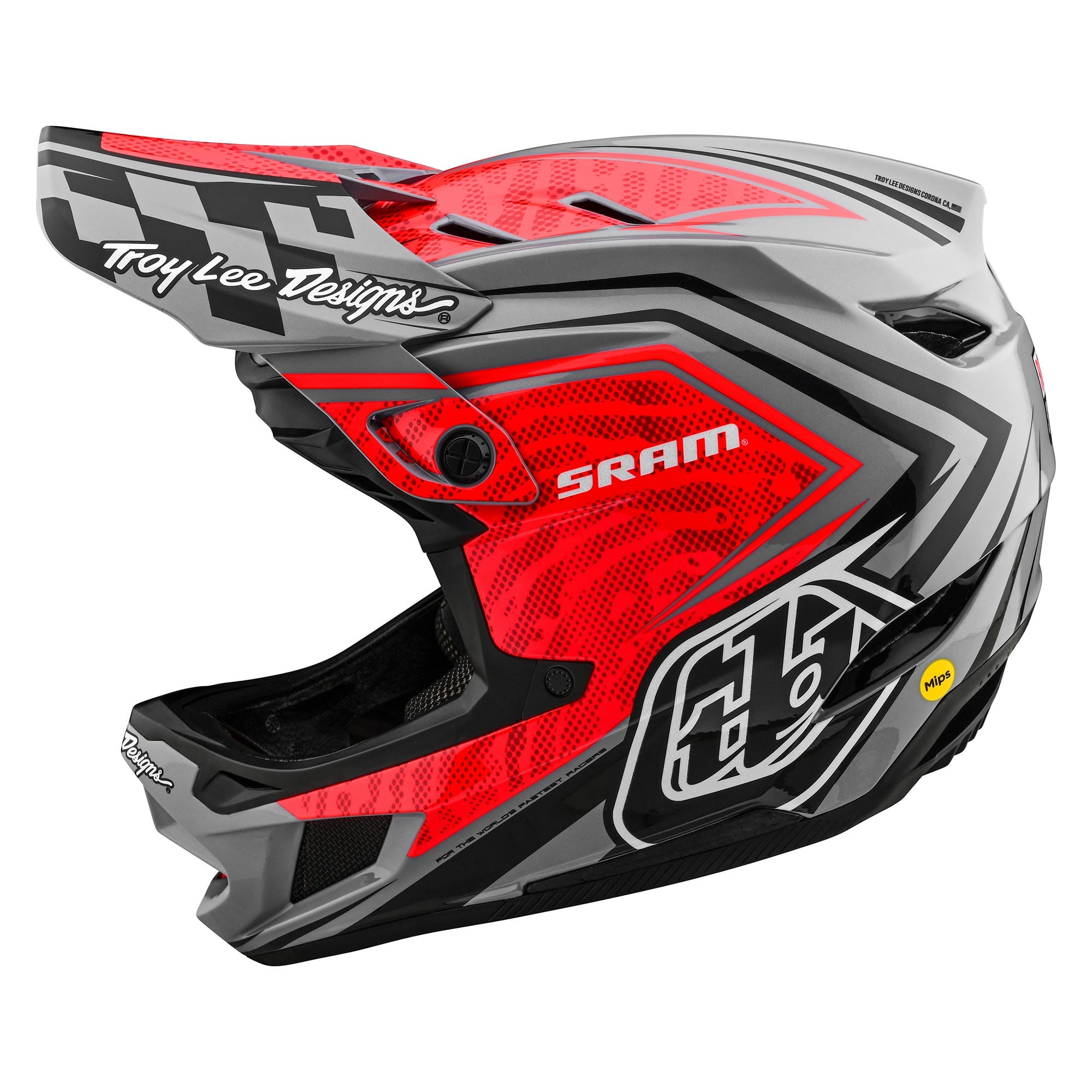 Troy Lee Designs Stage MIPS Helmet SRAM Vector - Red / M/L