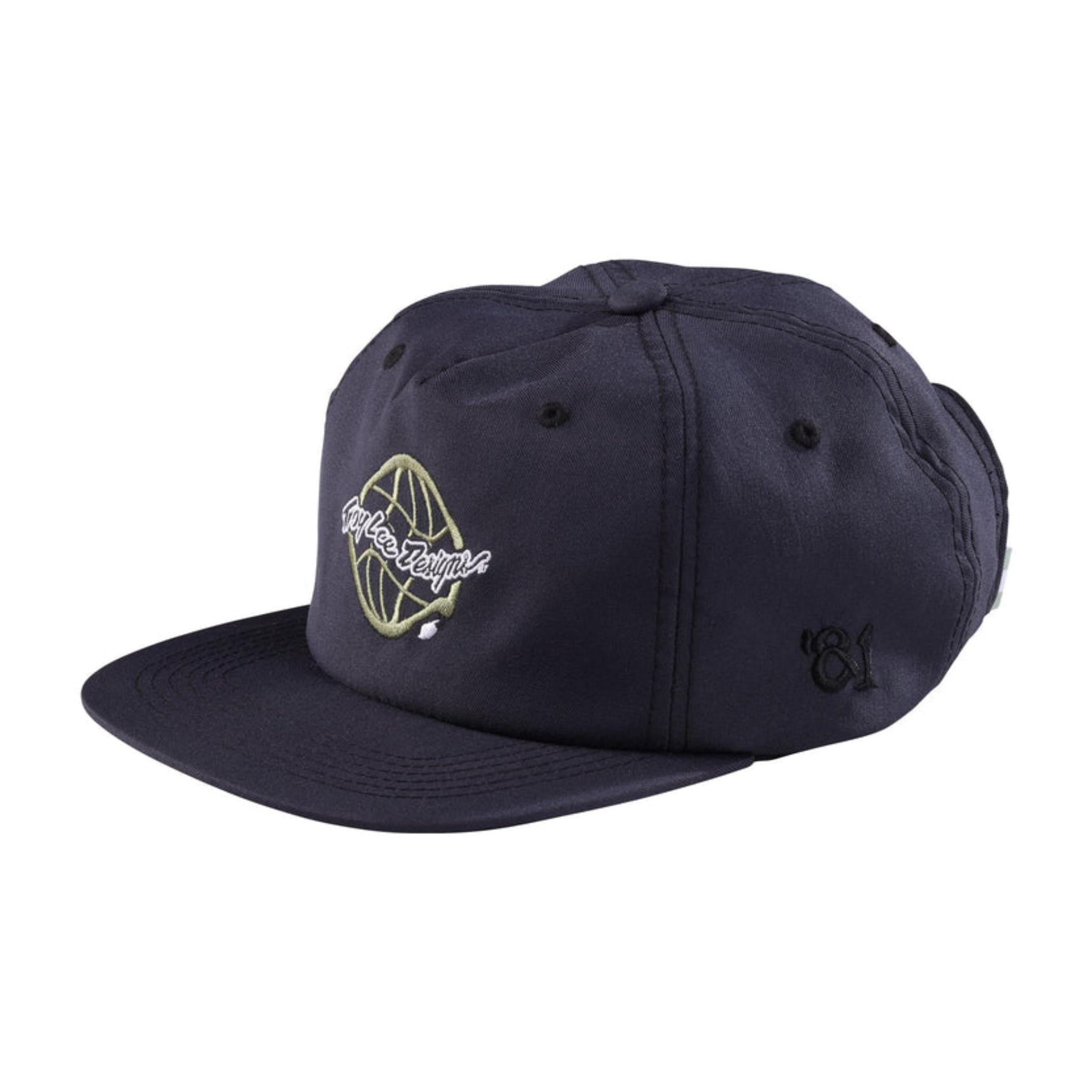 Troy Lee Designs Unstructured Snapback Cap Global - Carbon / One Size