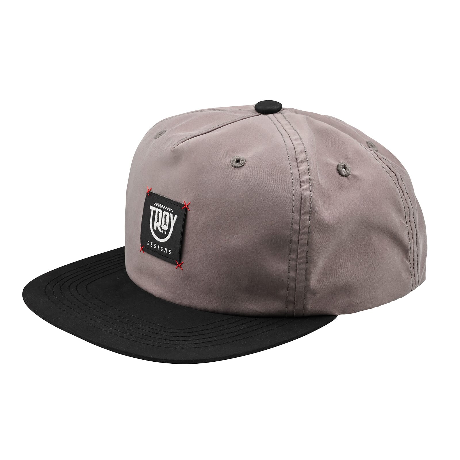 Troy Lee Designs Unstructured Snapback Cap Smiley - Gravel/Carbon / One Size