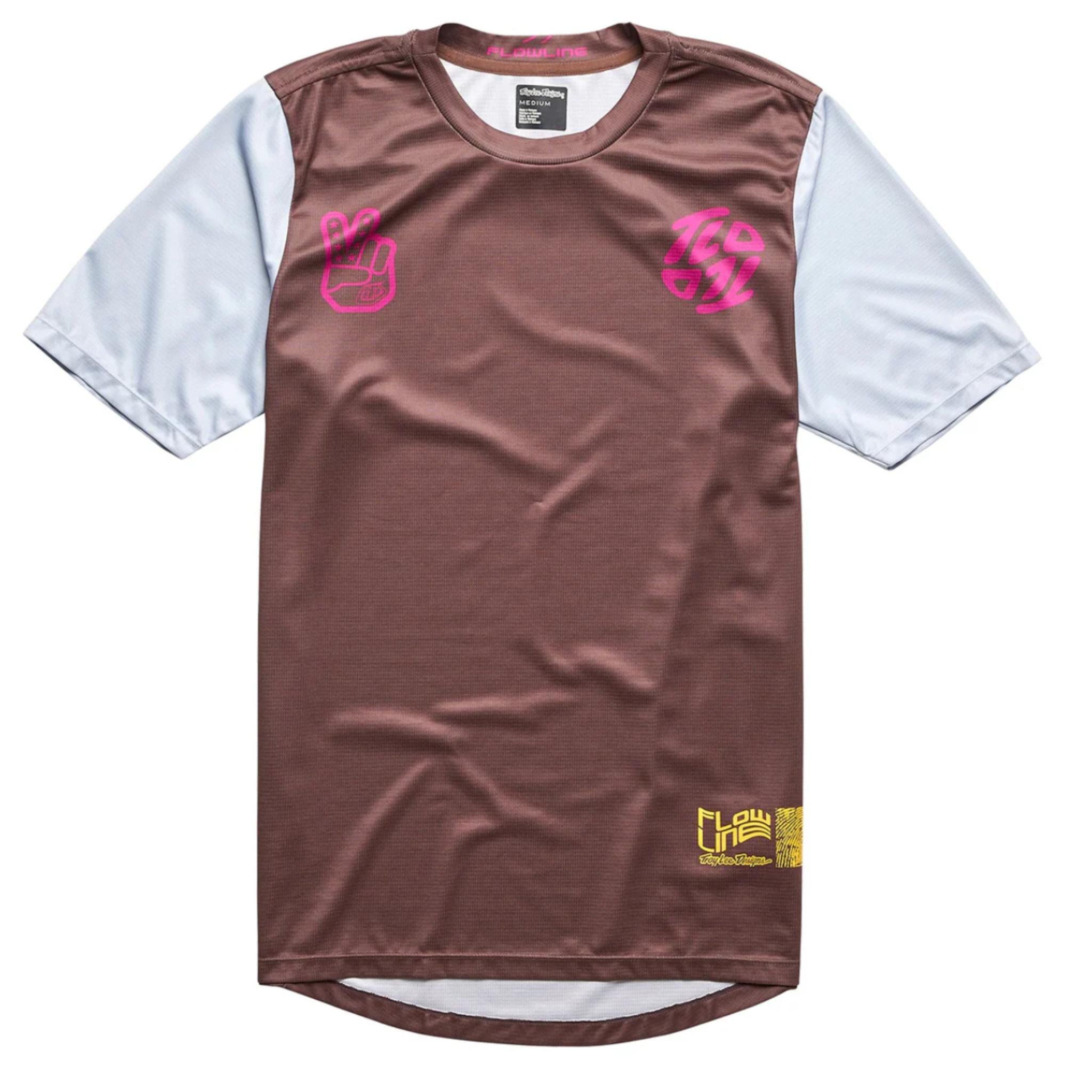 Troy Lee Designs Youth Flowline SS Jersey Flipped - Chocolate / L