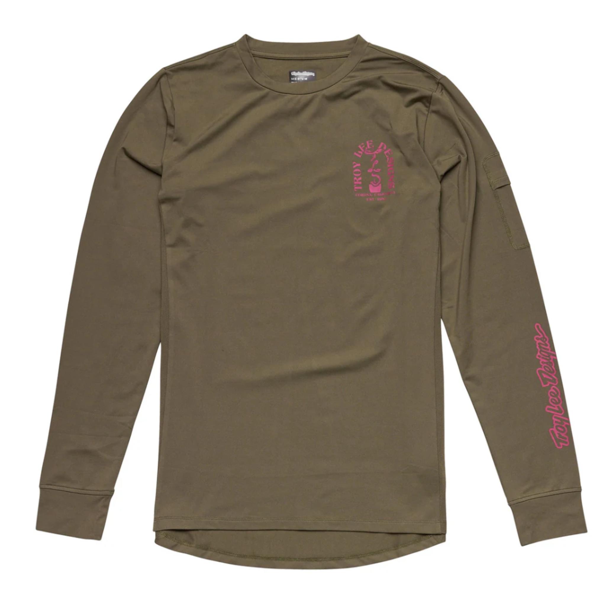 Troy Lee Designs Youth Ride Tee Fangs - Olive / L
