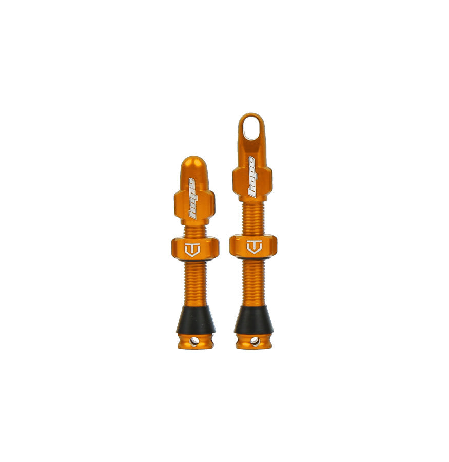 Tubeless Valves 40/60mm Mixed Pair Orange