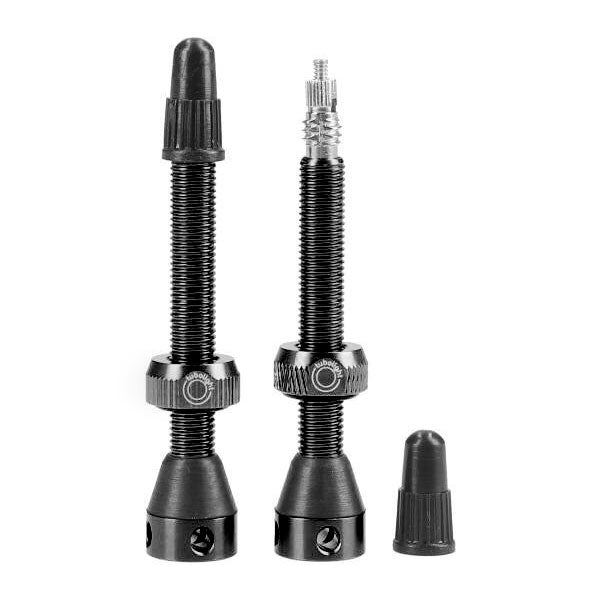 Tubolight Tubeless Valves Black / 50mm / Alloy