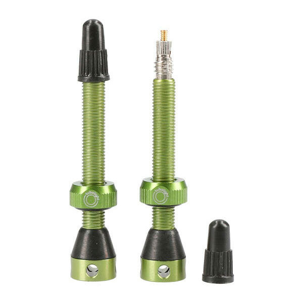 Tubolight Tubeless Valves Green / 50mm / Alloy