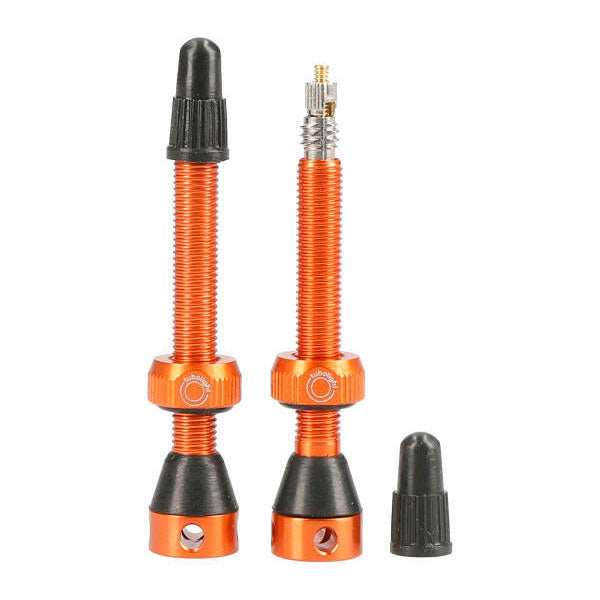 Tubolight Tubeless Valves Orange / 50mm / Alloy