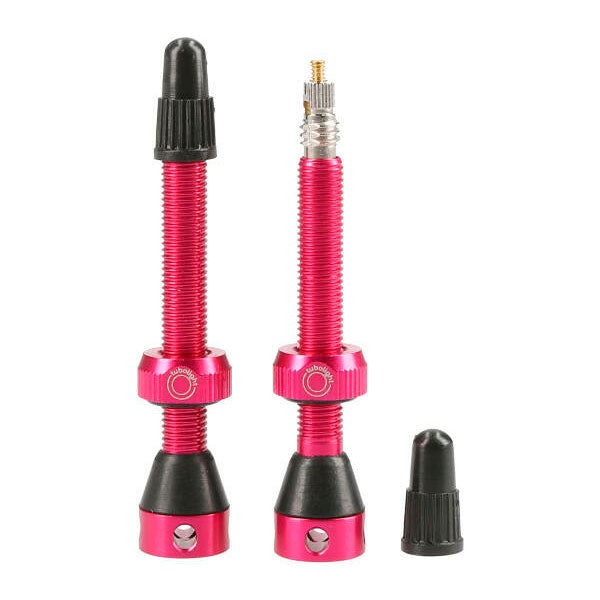 Tubolight Tubeless Valves Pink / 50mm / Alloy