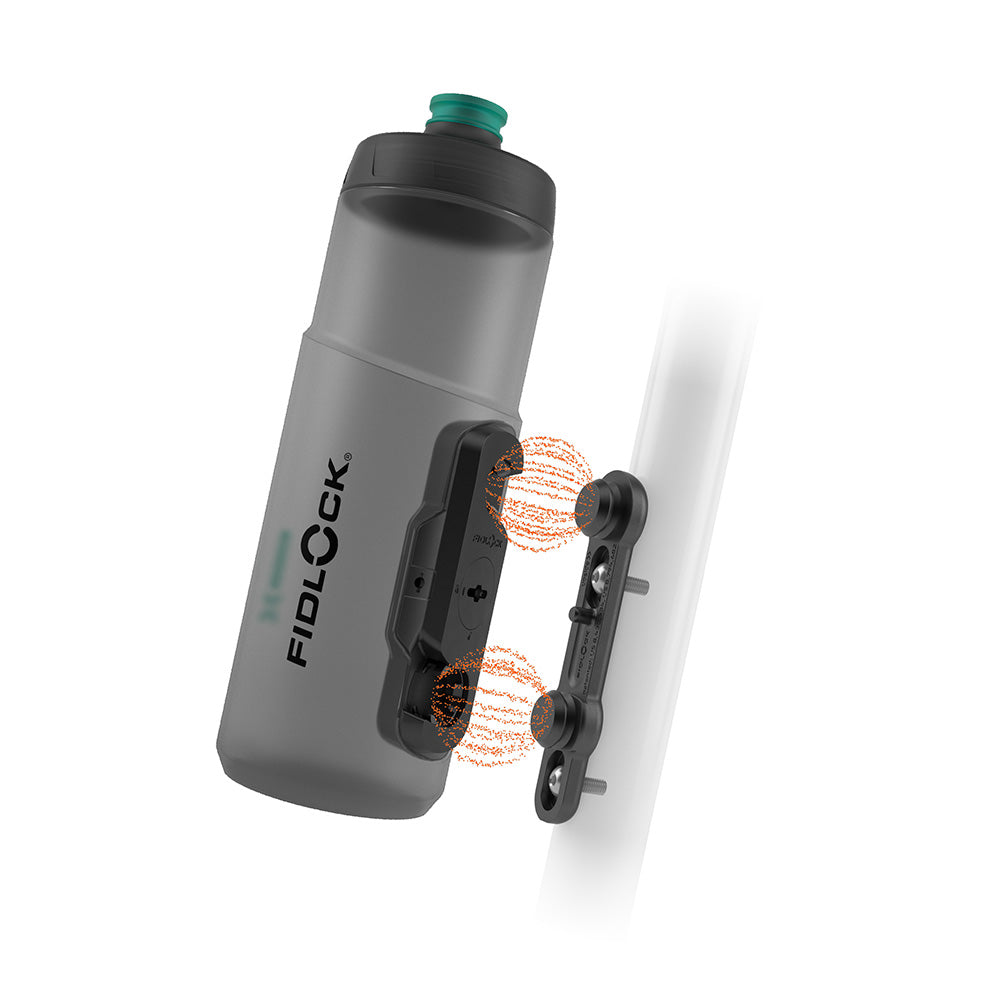 TWIST Anti-Bac Water Bottle + Bike Base Trans Black/Green / 600ml