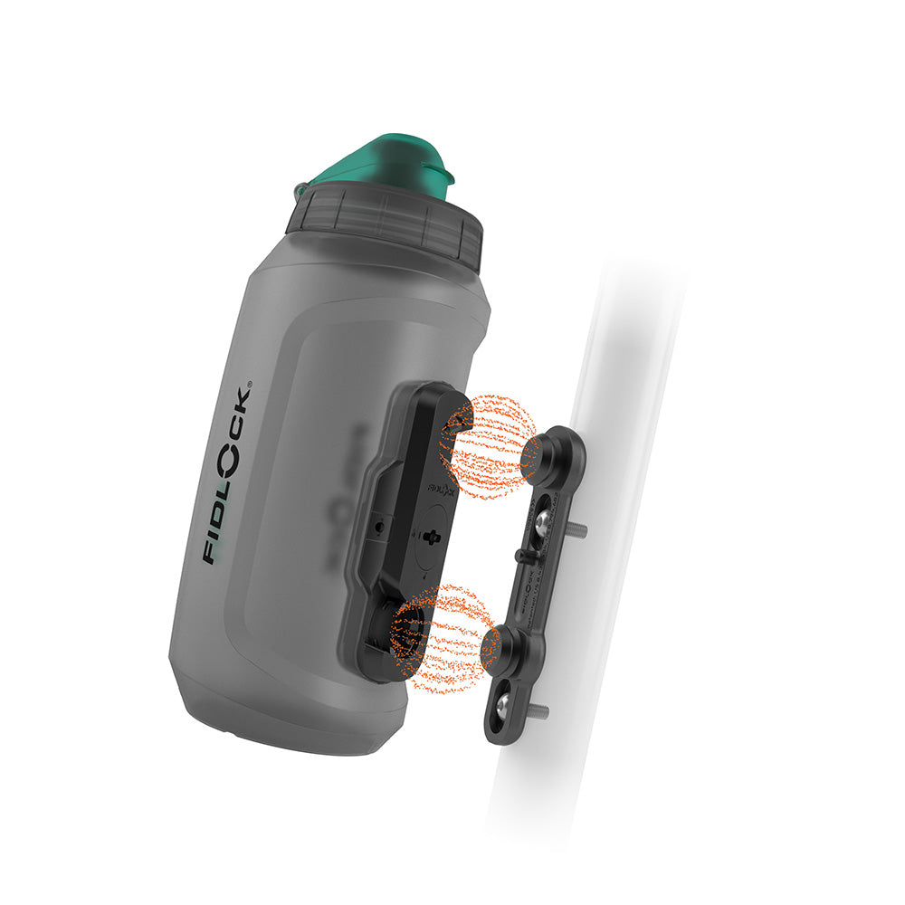 TWIST Anti-Bac Water Bottle + Bike Base Trans Black/Green / 750ml Compact