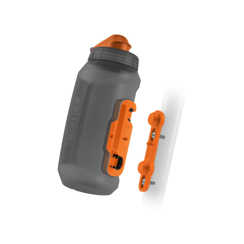 Twist Bottle and Base Kit - 750ml Compact Transparent Black / Orange