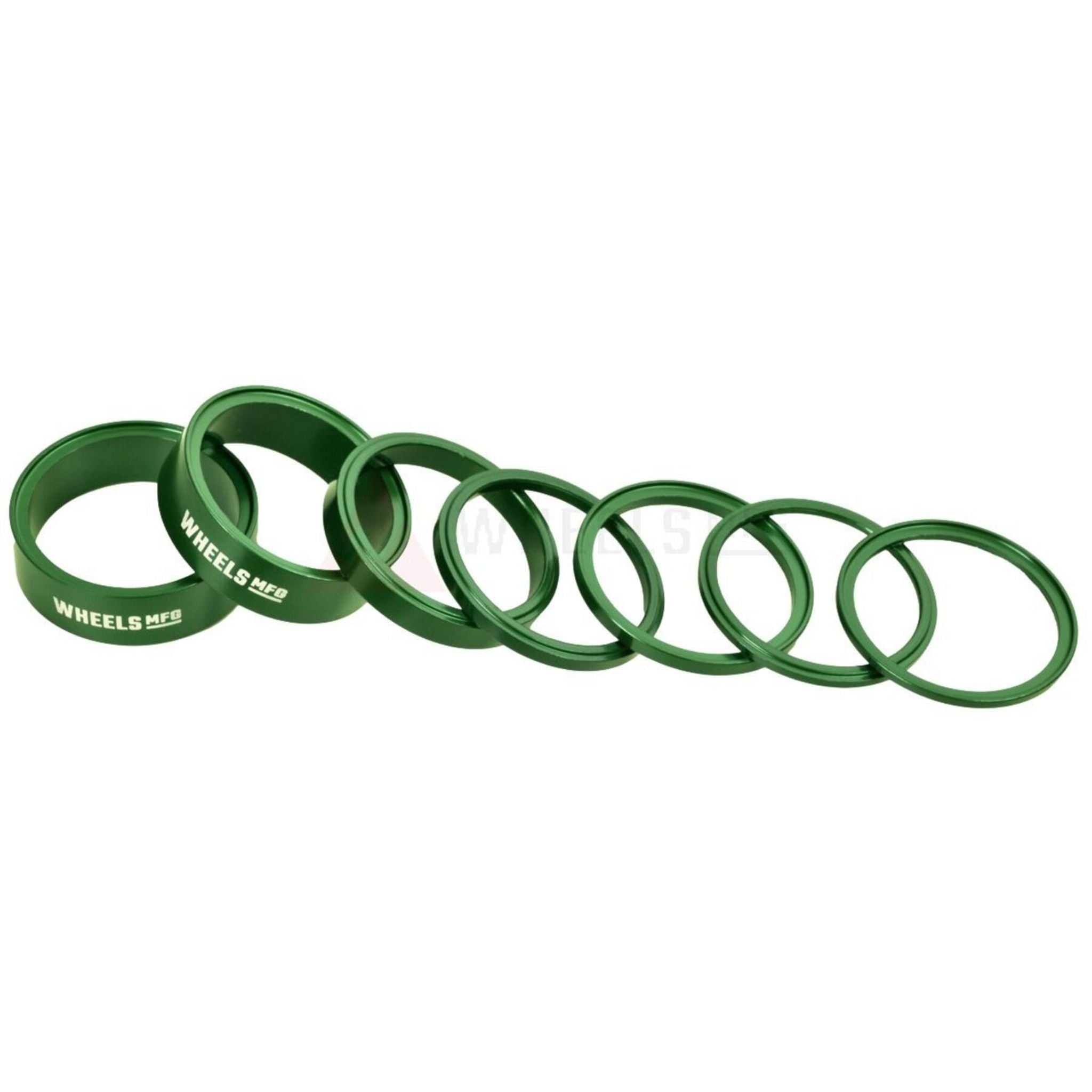 Wheels Manufacturing StackRight Headset Spacer Kit Green / One size