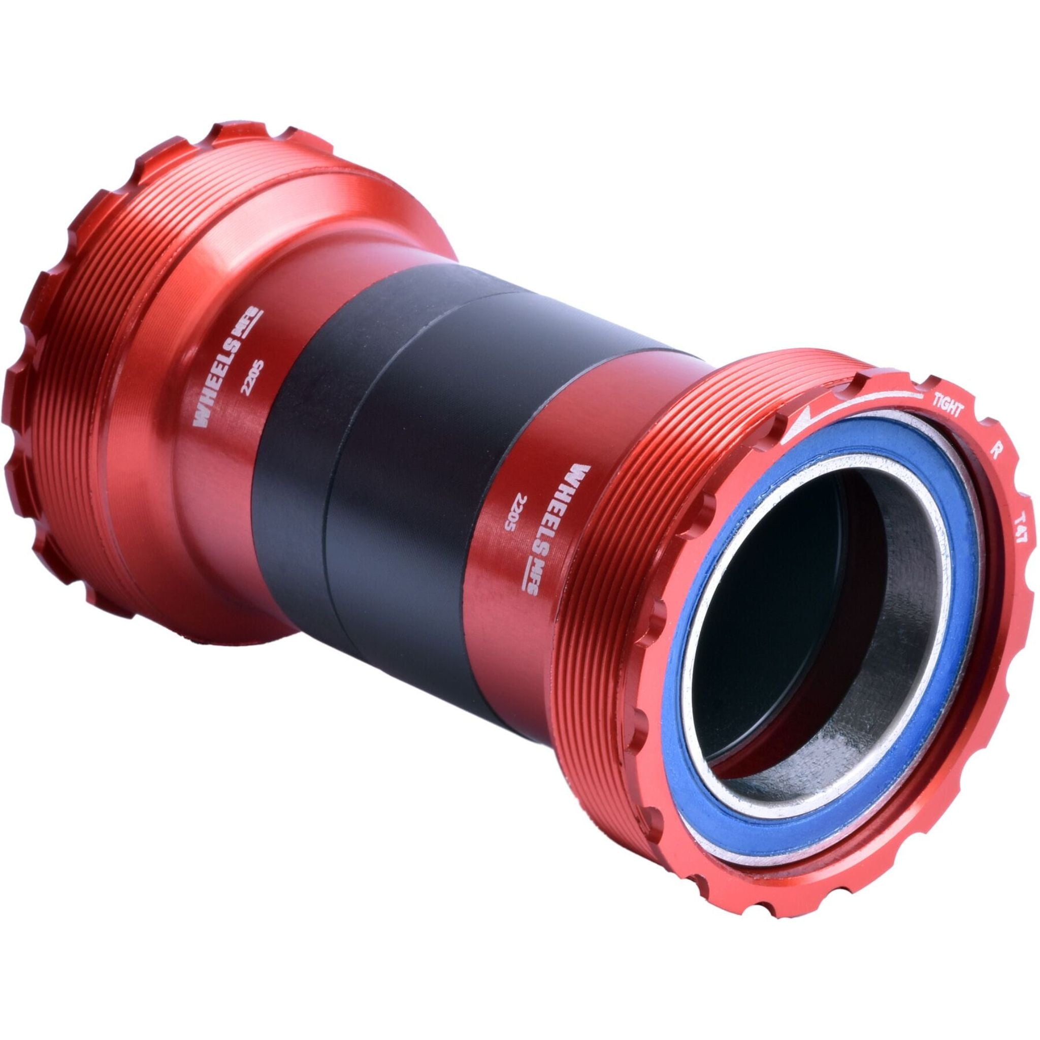 Wheels Manufacturing T47 Inboard Angular Contact Bottom Bracket For 30mm Cranks Red / 30 mm