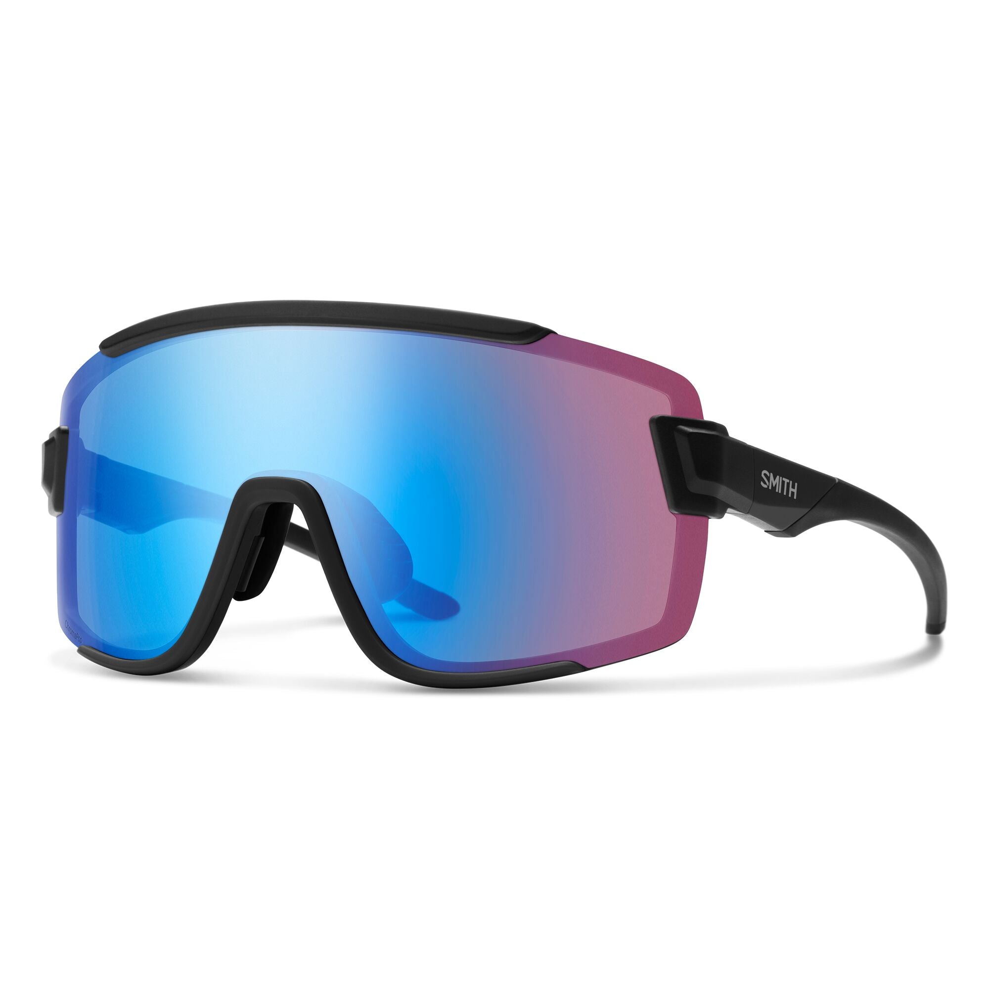 Wildcat Glasses Matte Black / ChromaPop Low Light Rose Blue Mirror