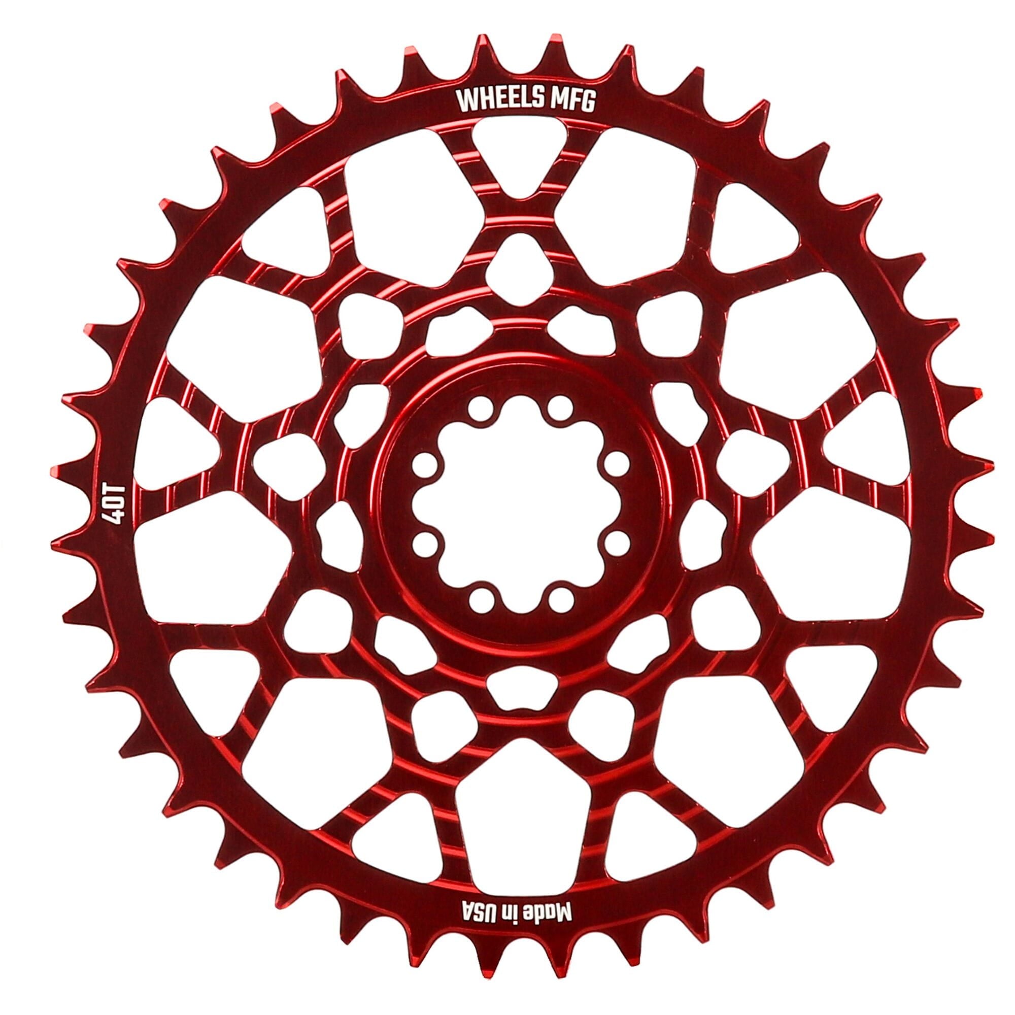 Wheels Manufacturing SRAM Direct Mount 8-Bolt Gravel Chainring - Red