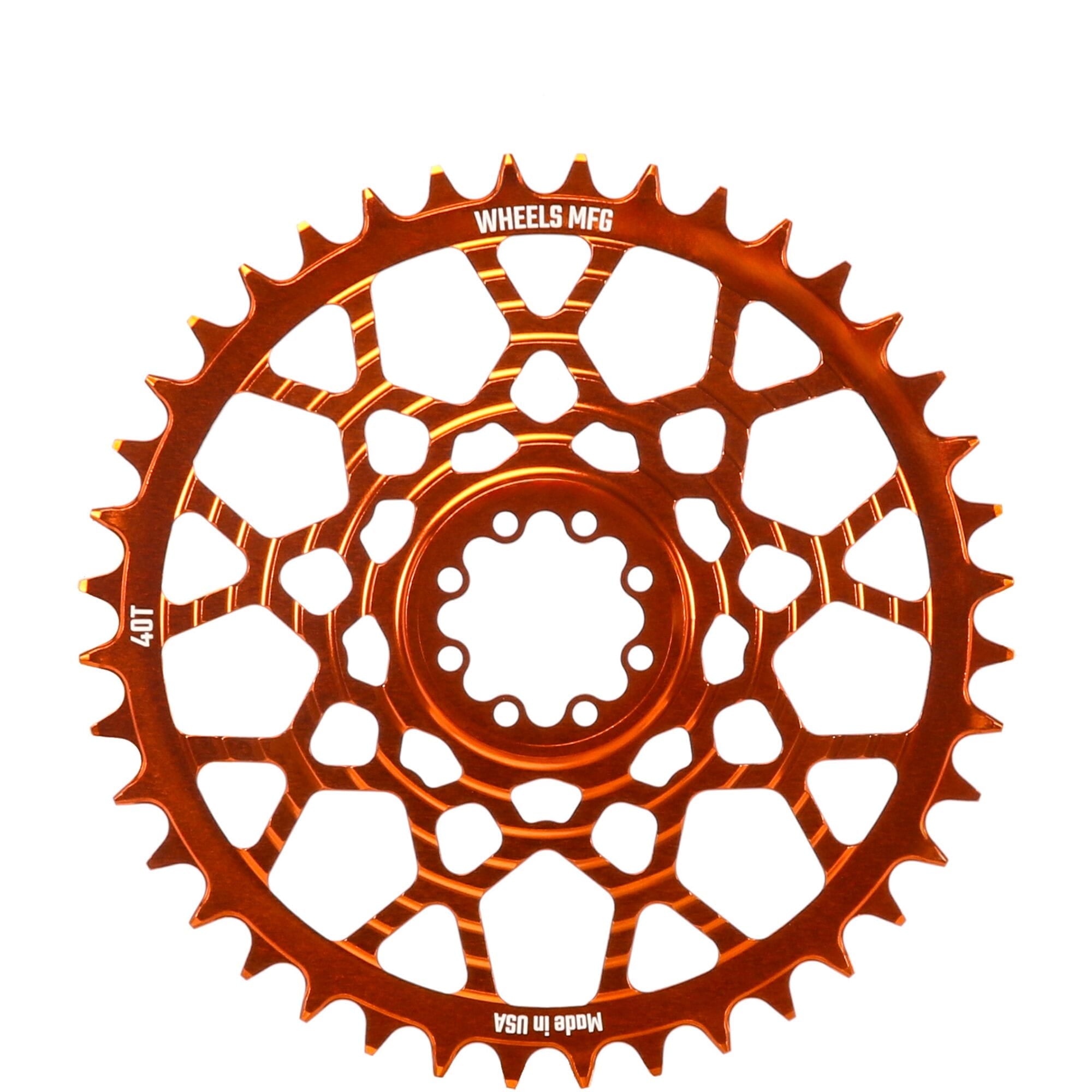 Wheels Manufacturing SRAM Direct Mount 8-Bolt Gravel Chainring - Orange