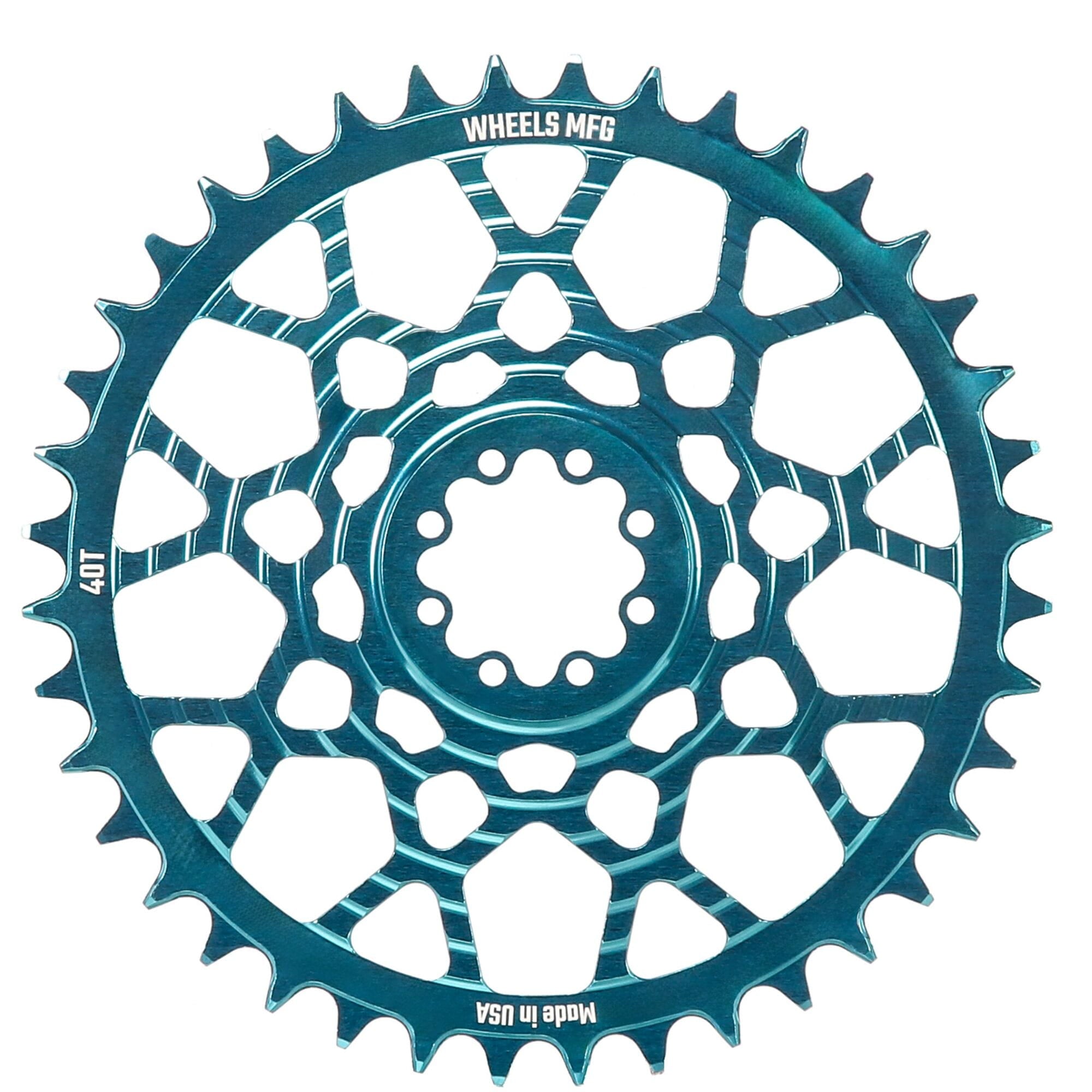 Wheels Manufacturing SRAM Direct Mount 8-Bolt Gravel Chainring - Teal