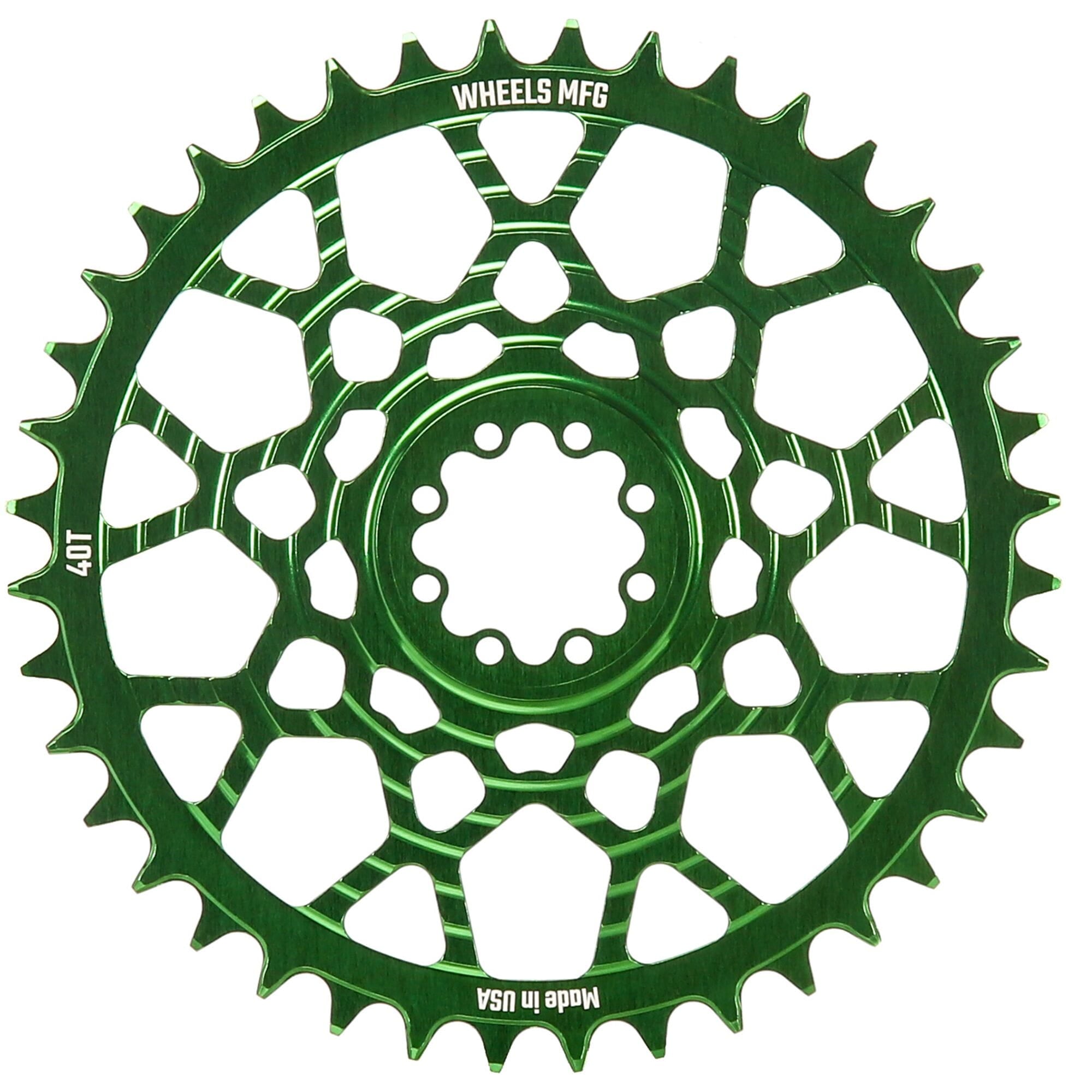 Wheels Manufacturing SRAM Direct Mount 8-Bolt Gravel Chainring - Green
