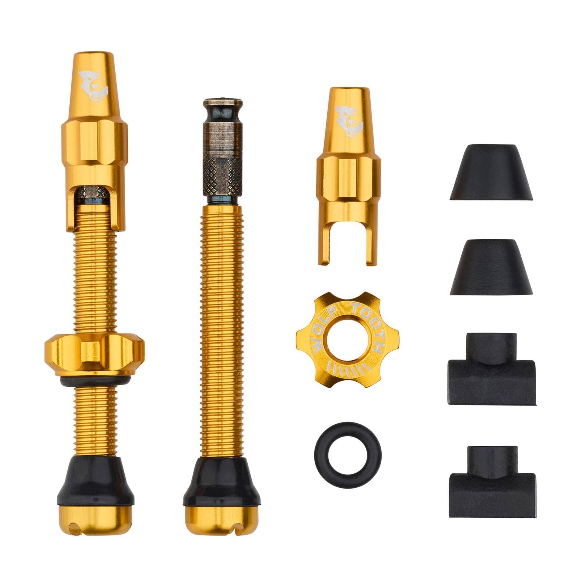 Wolf Tooth Tubeless Valve Stem Kit for Clik Valve Gold / 44mm
