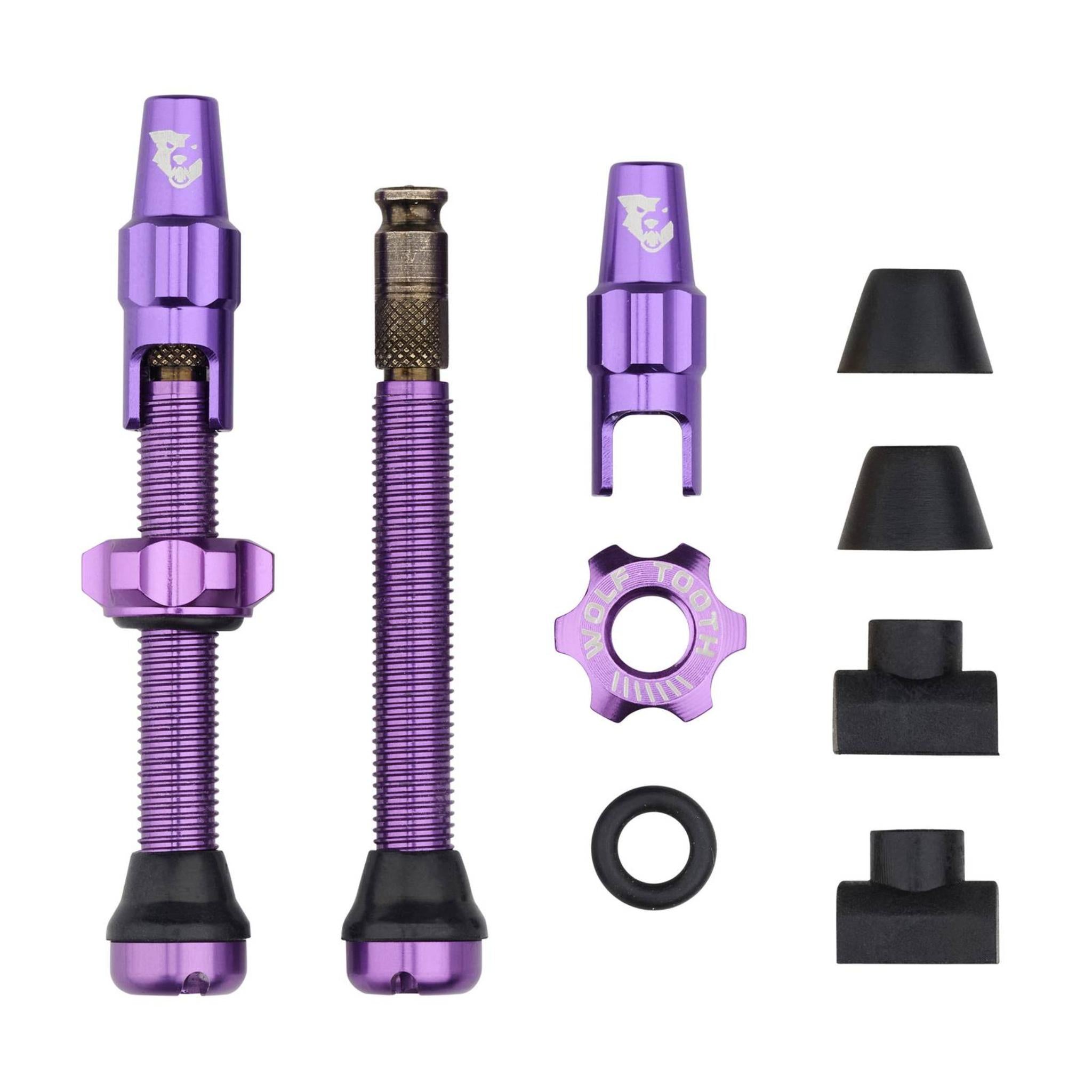 Wolf Tooth Tubeless Valve Stem Kit for Clik Valve Purple / 44mm