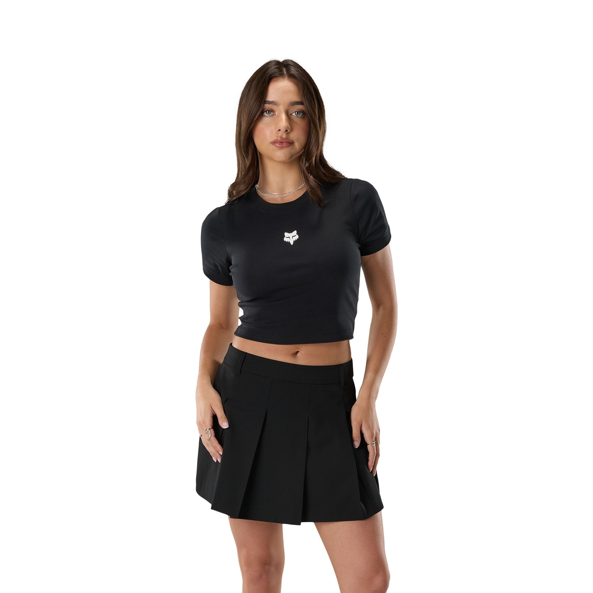 Women's Fox Head Rib Baby Tee