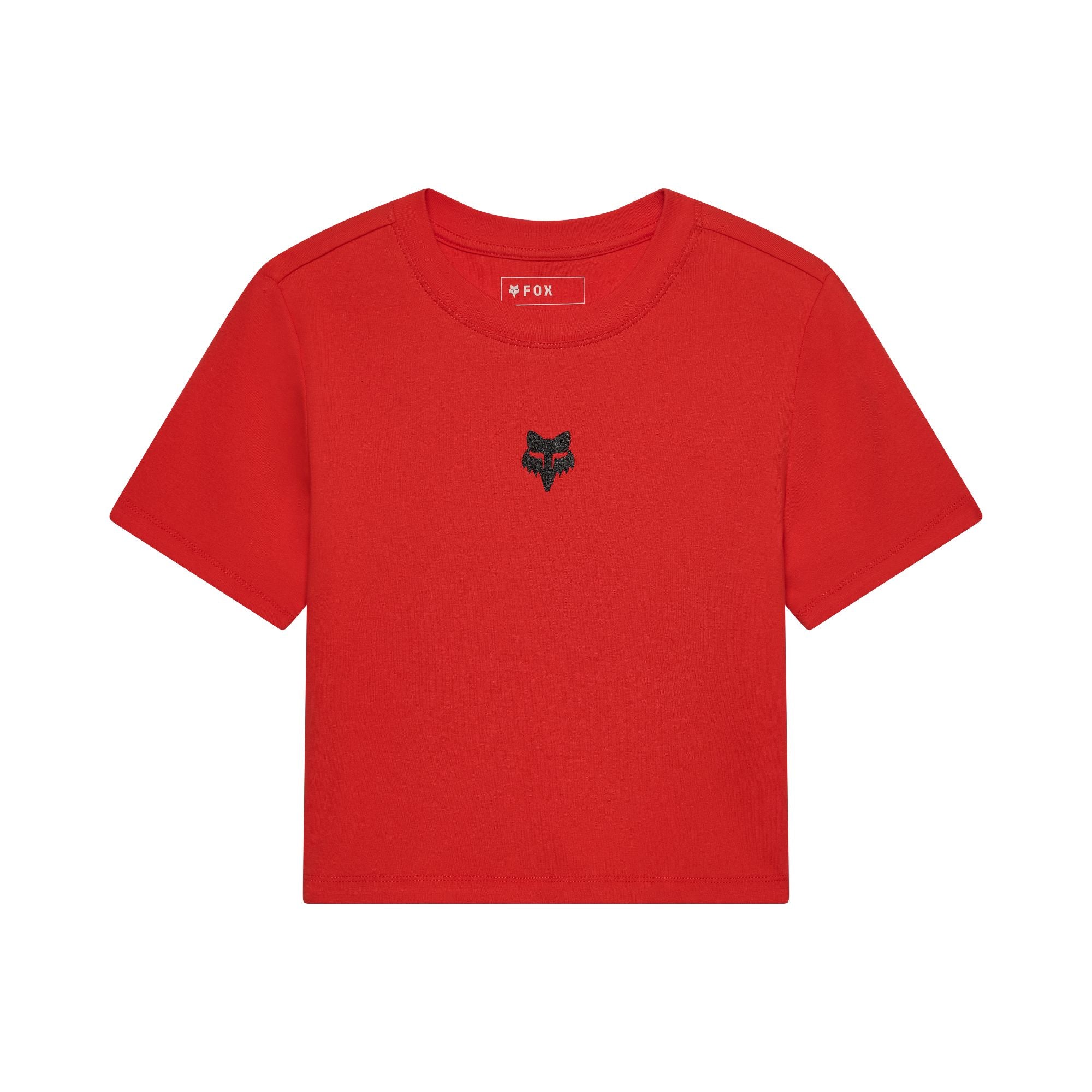 Women's Fox Head Rib Baby Tee Red / XS