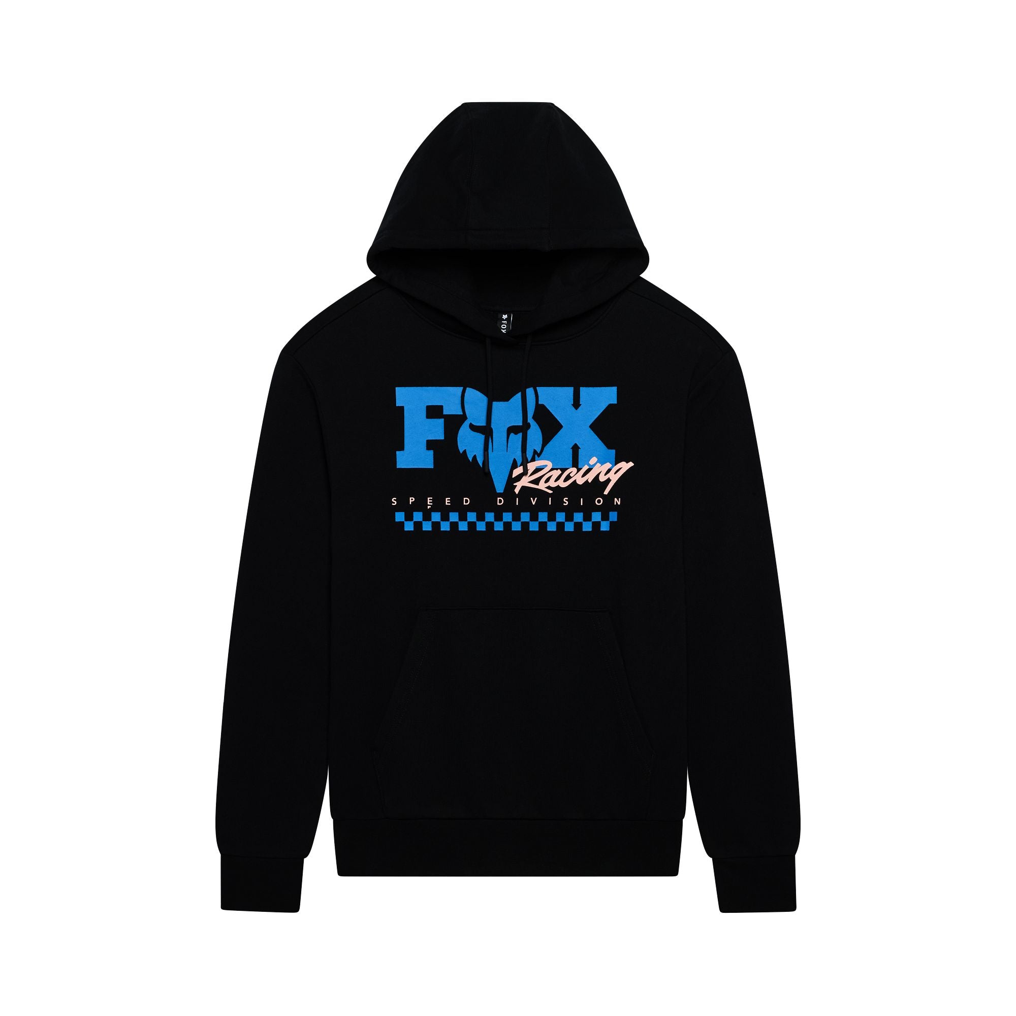 Womens Checker Pullover Hoodie Black / XS
