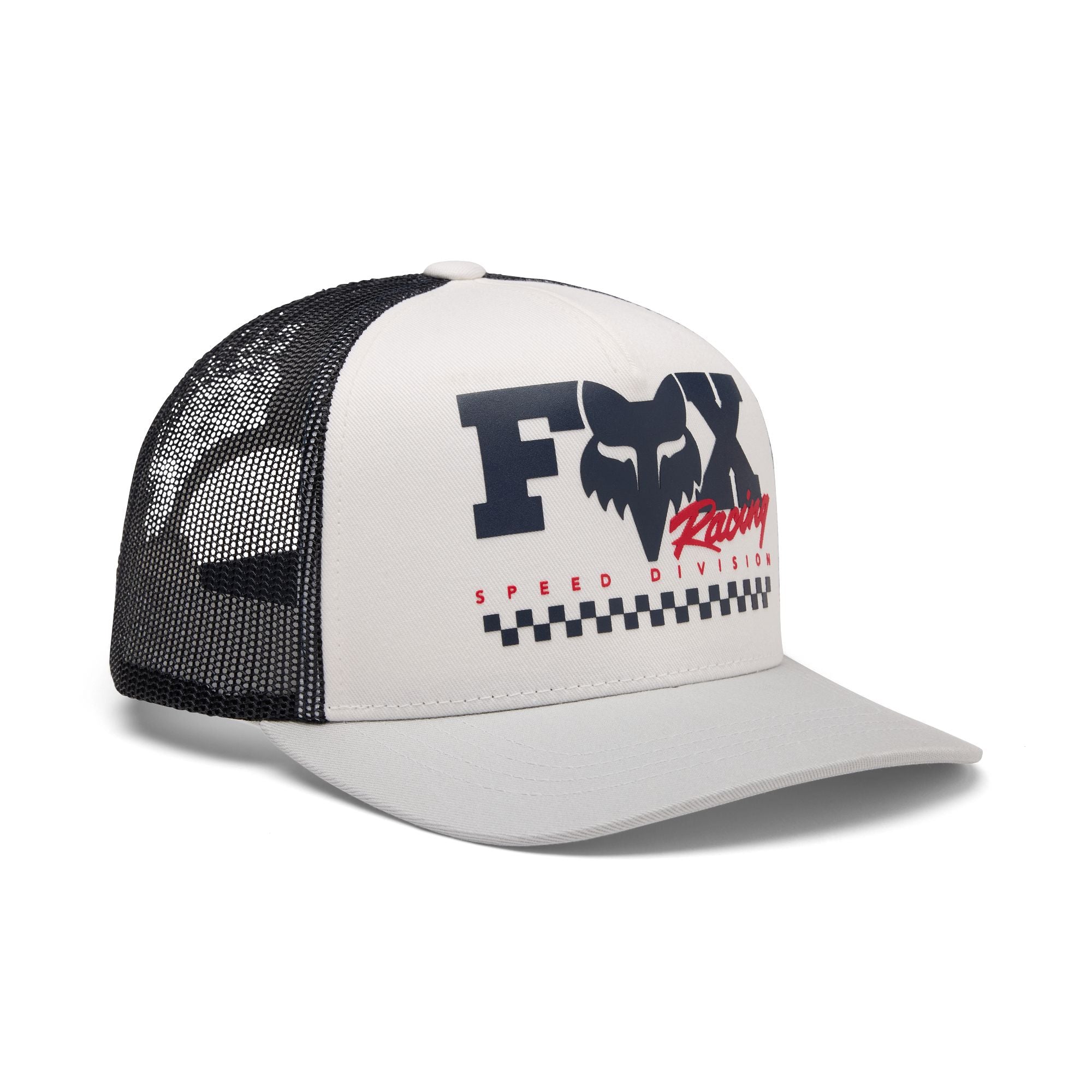 Youth Checker Mesh Trucker Hat White / OS