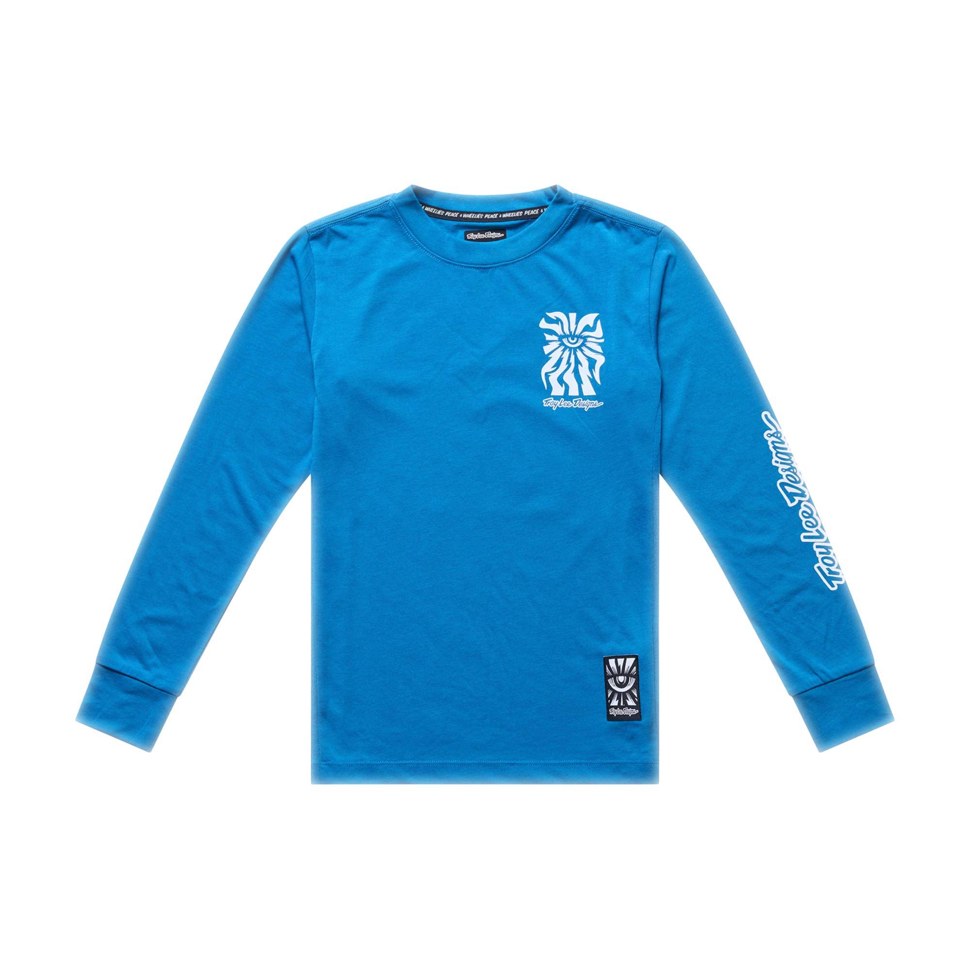 Youth Skyline Ride Long Sleeve Tee One Eye - Aero Blue / XS