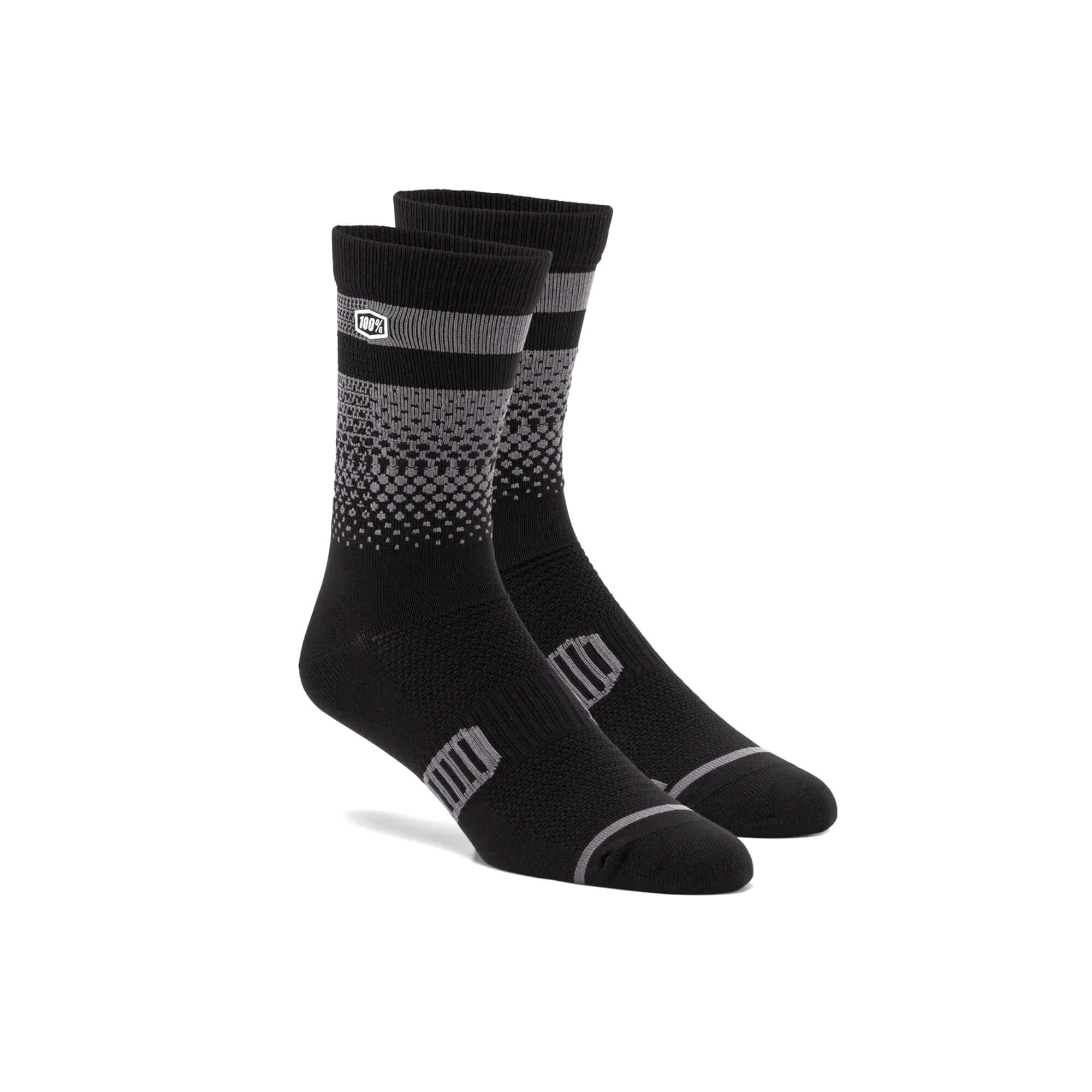 100% Advocate Performance Socks Black / Charcoal / S/M